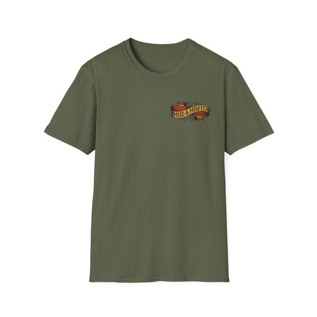 Mud & Misfits "Death Before Pavement" American Tattoo T-shirt