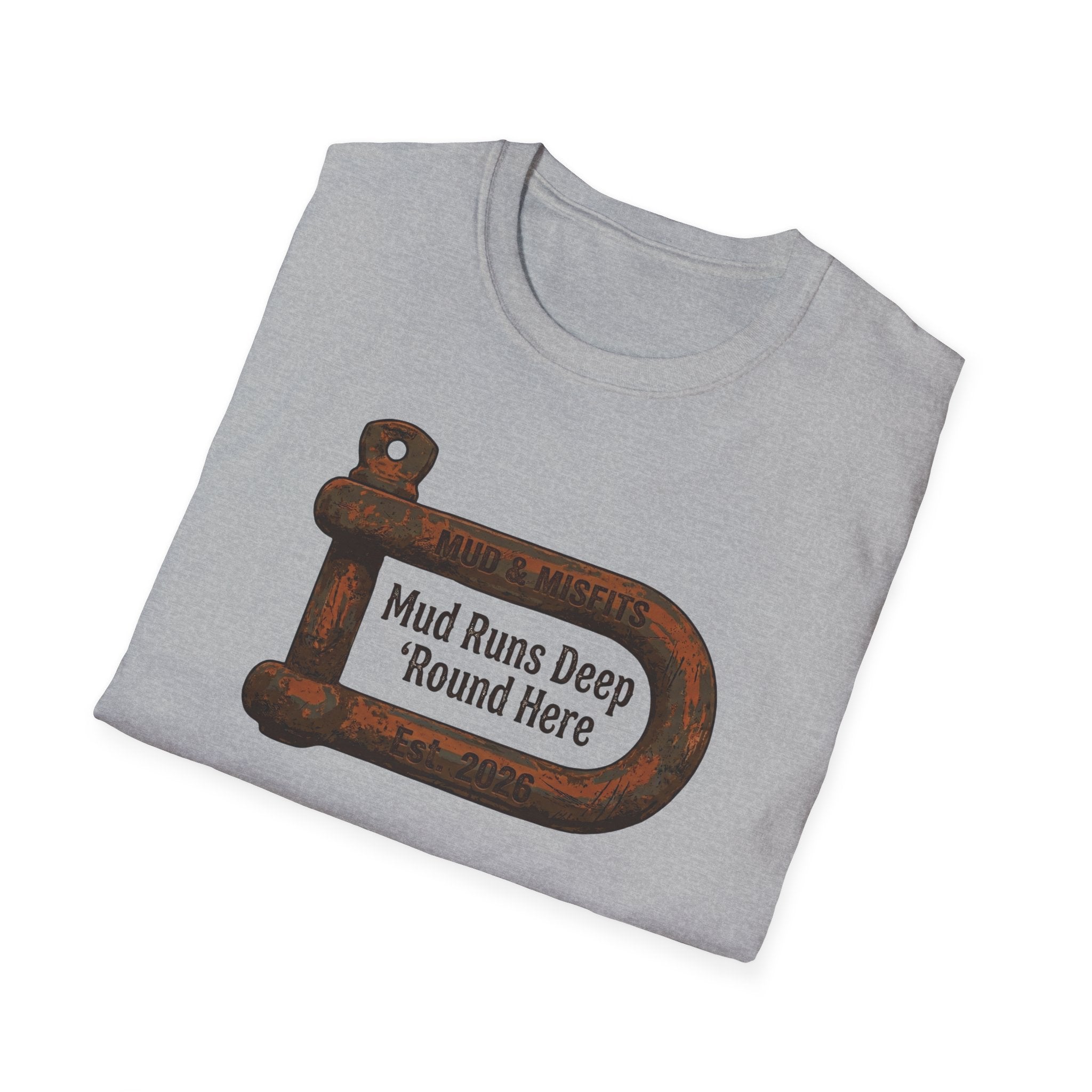Mud & Misfits "Mud Runs Deep 'Round Here" Shackle T-shirt