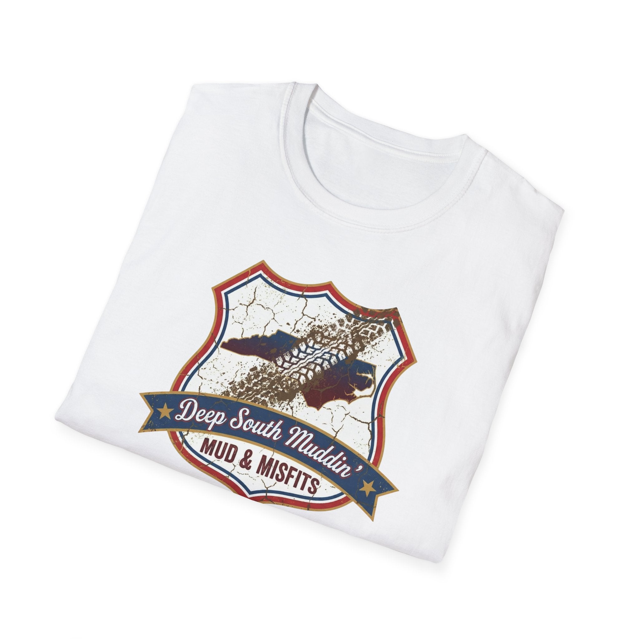 Mud & Misfits NC State Badge "Deep South Muddin" T-shirt