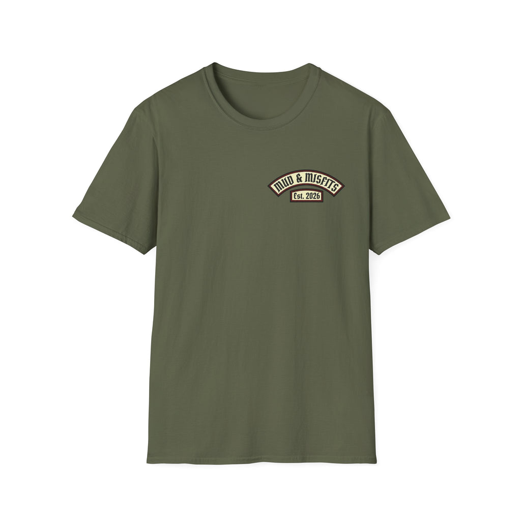 Mud & Misfits "In Mud We Trust" Biker Patch T-shirt