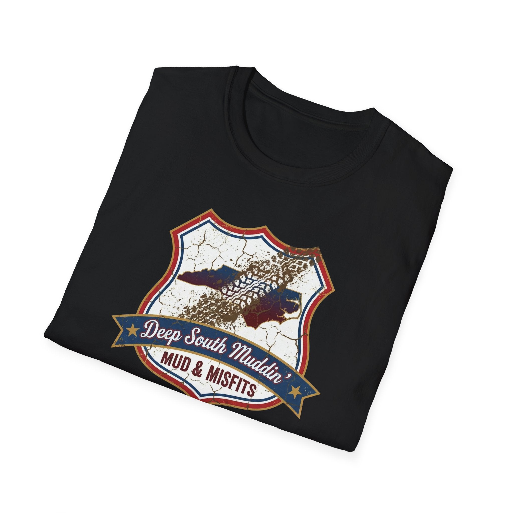 Mud & Misfits NC State Badge "Deep South Muddin" T-shirt
