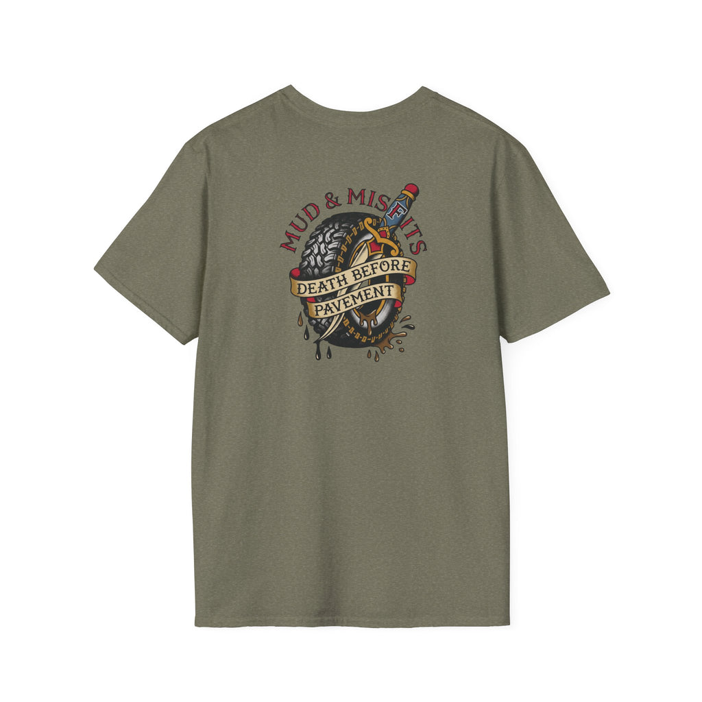 Mud & Misfits "Death Before Pavement" American Tattoo T-shirt