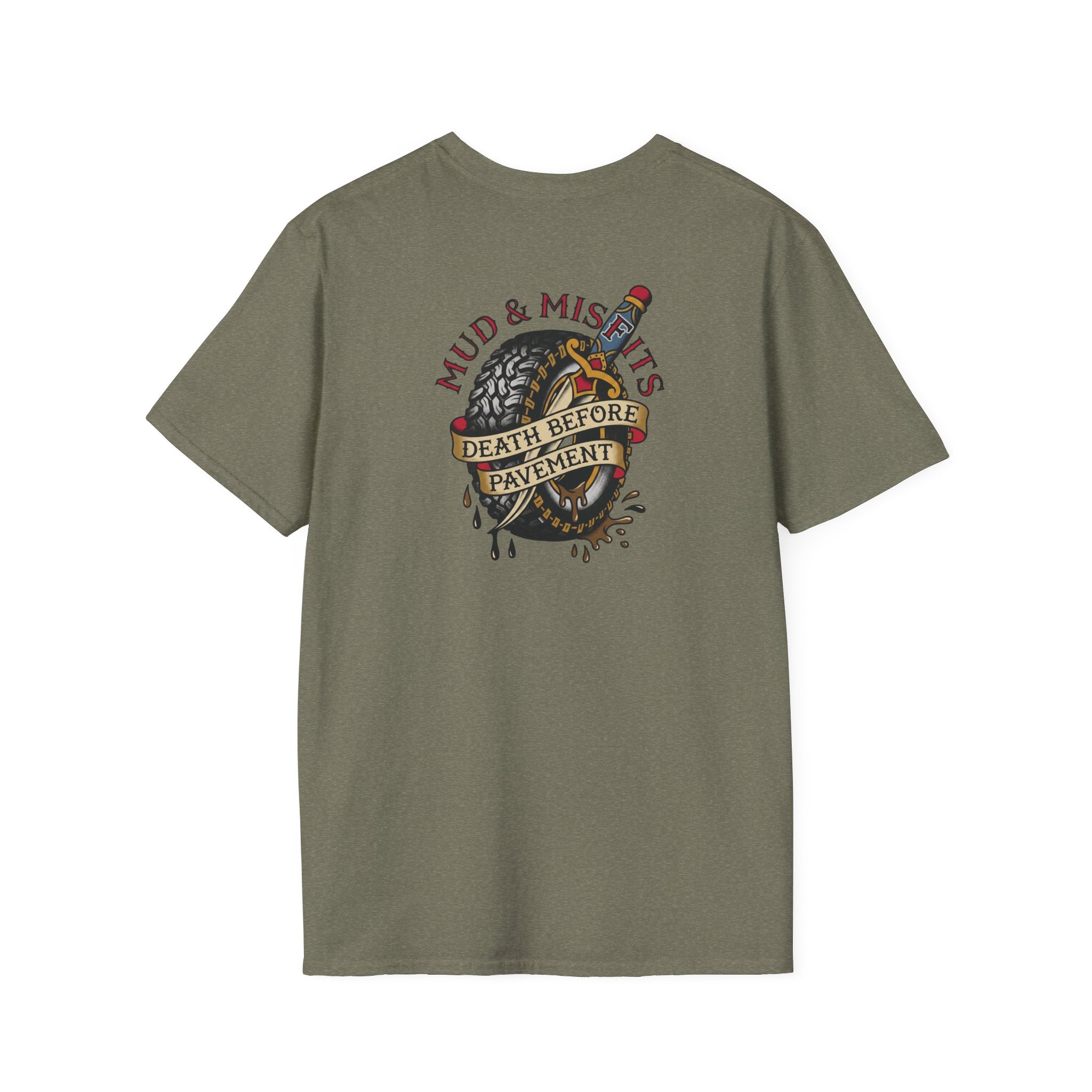 Mud & Misfits "Death Before Pavement" American Tattoo T-shirt