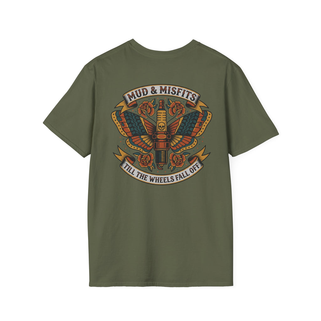 Mud & Misfits "Till The Wheels Fall Off" American Tattoo T-shirt