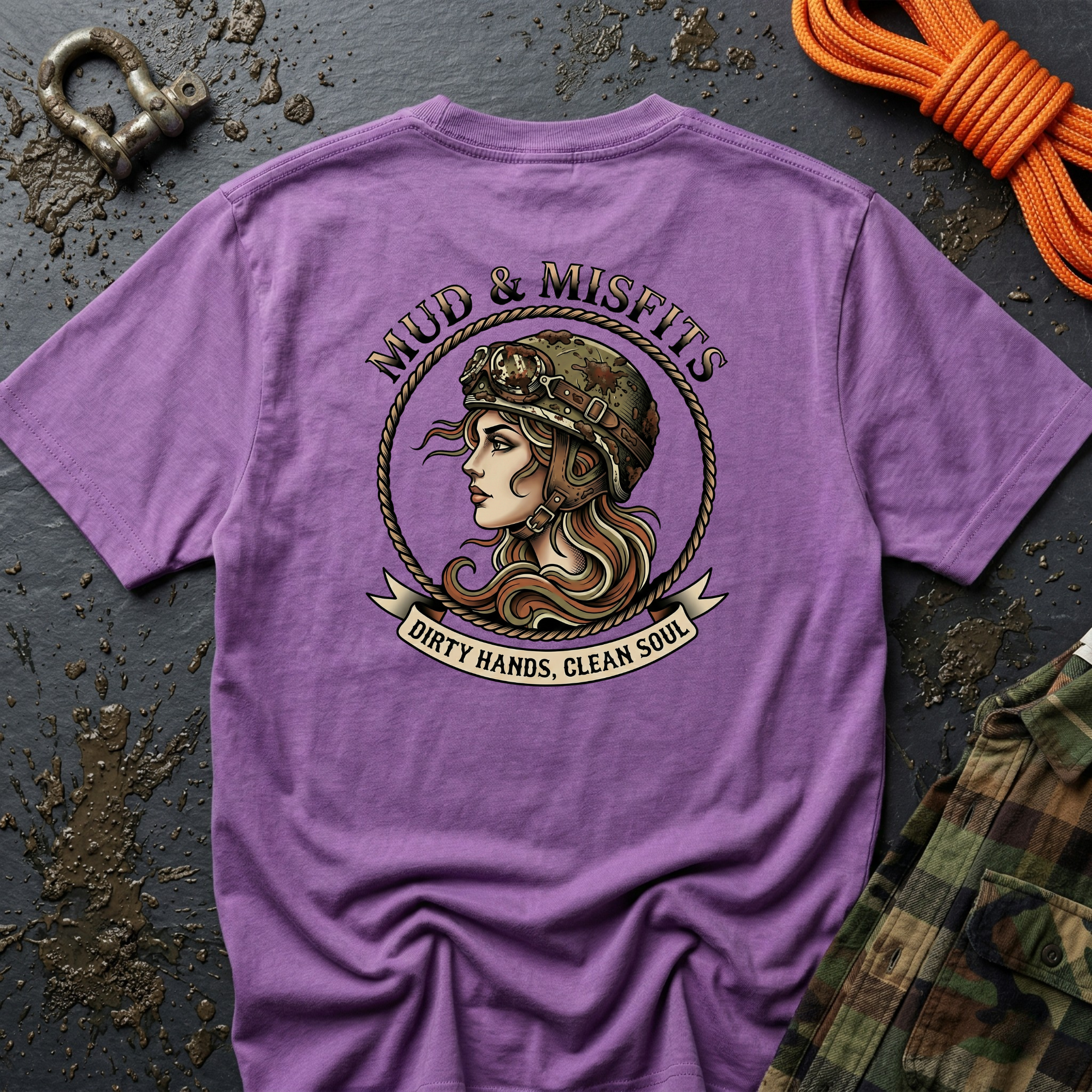 Mud & Misfits "Dirty Hands, Clean Soul" American Tattoo T-shirt