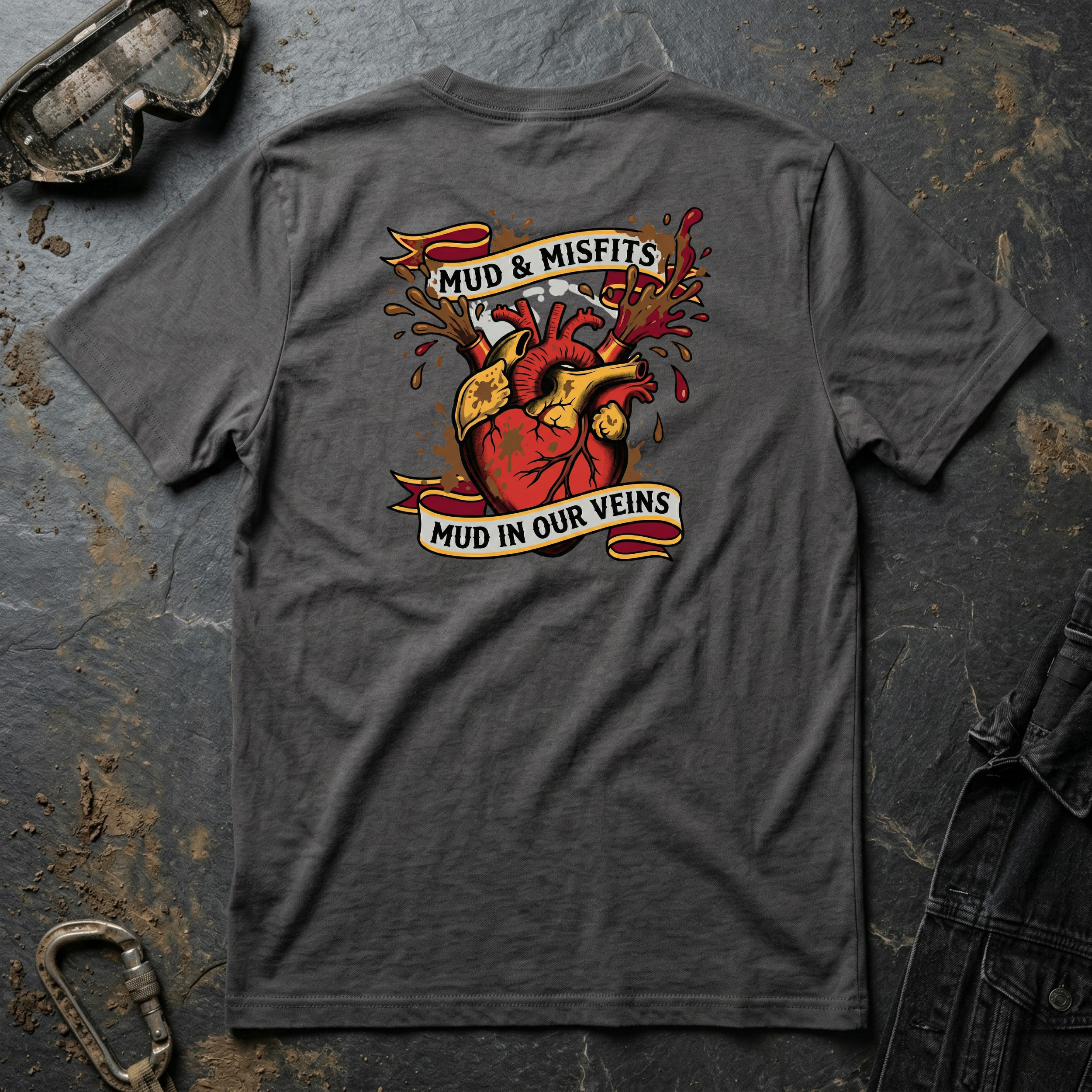 Mud & Misfits "Mud In Our Veins" American Tattoo T-shirt