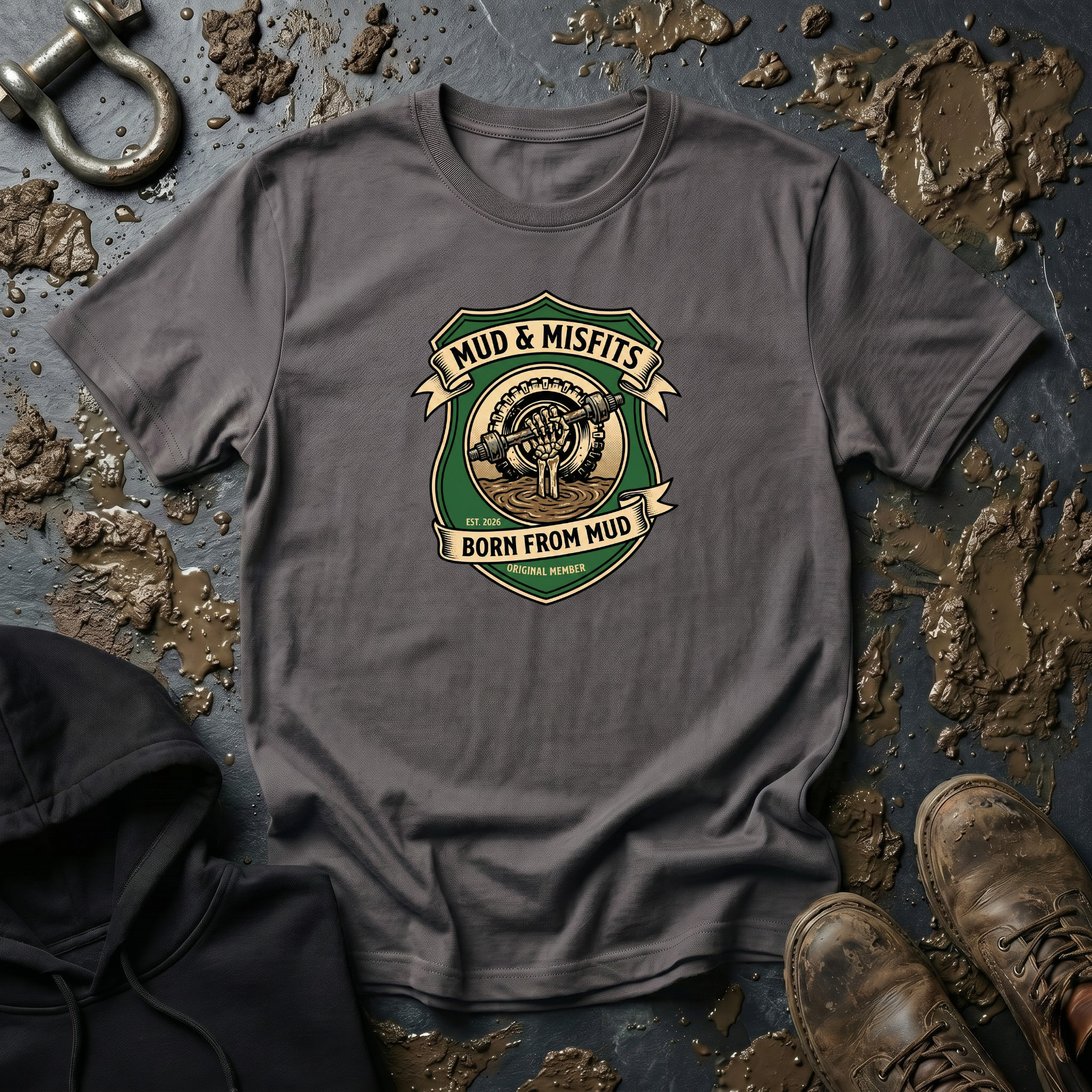 Mud & Misfits "Born From Mud" Shield T-shirt