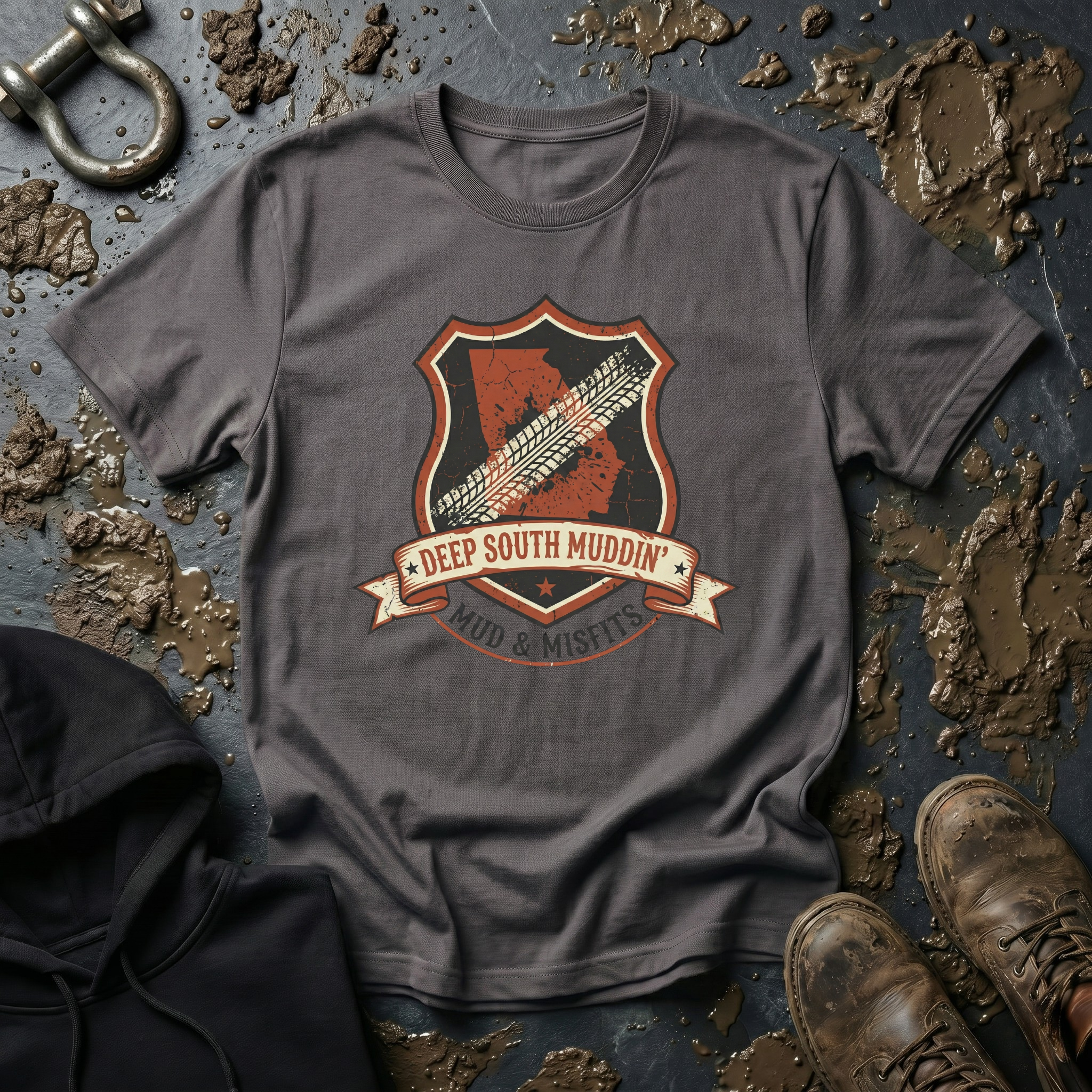 Mud & Misfits GA State Badge "Deep South Muddin" T-shirt