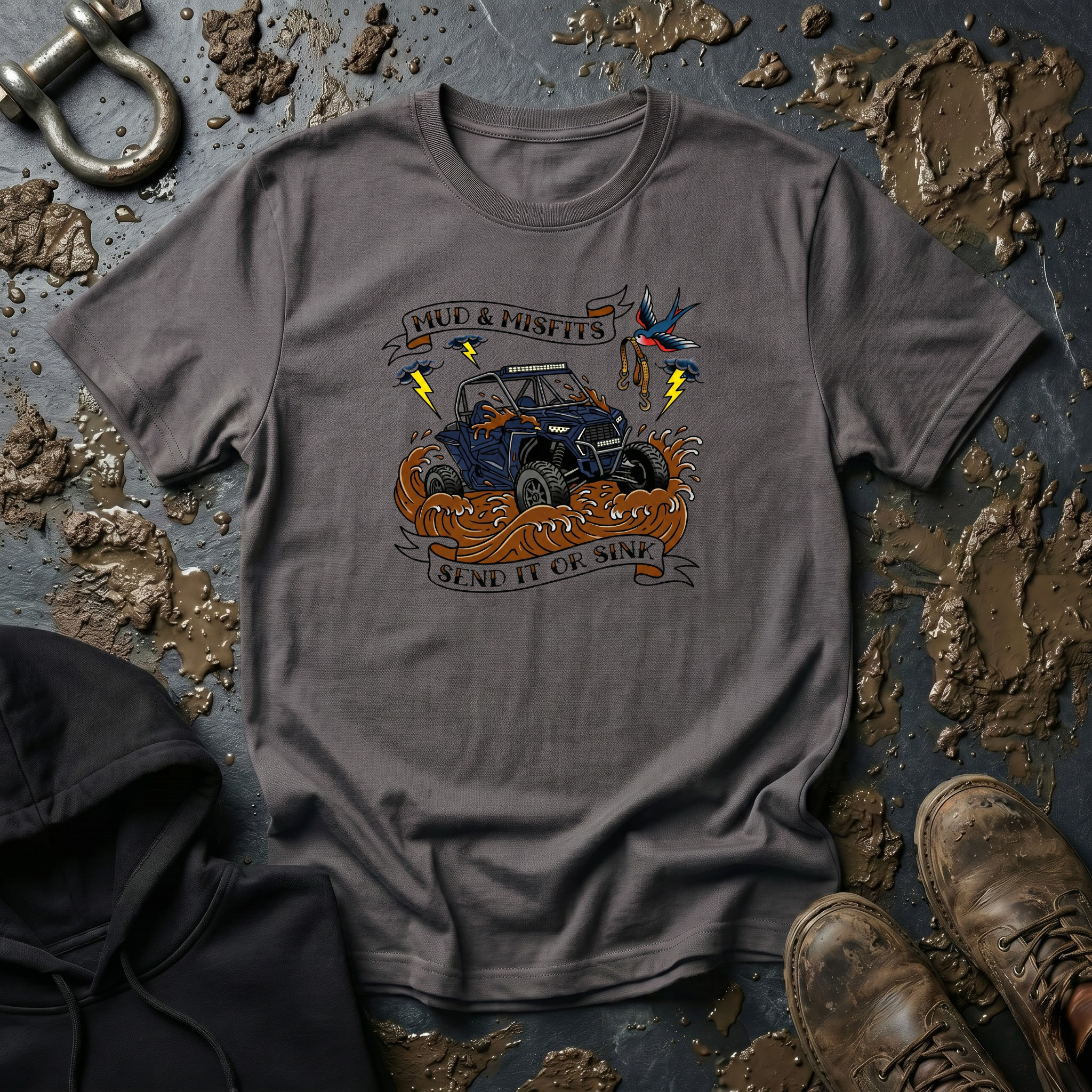 Mud & Misfits "Send it or Sink" UTV Tattoo T-shirt