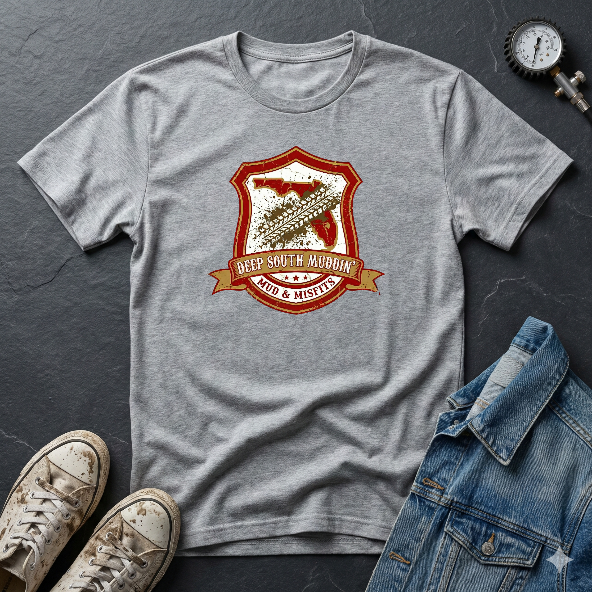 Mud & Misfits FL State Badge "Deep South Muddin" T-Shirt