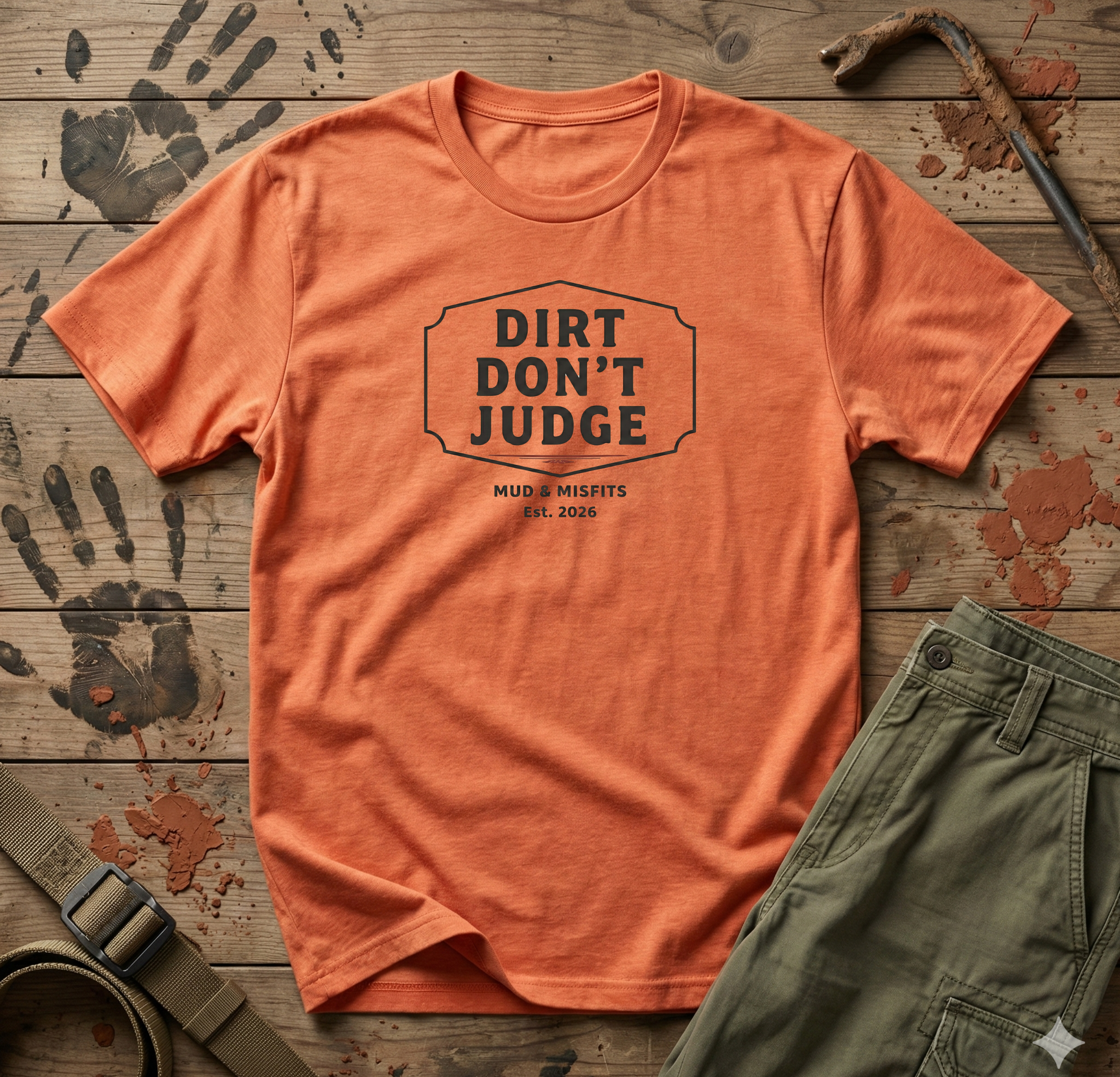 Mud & Misfits "Dirt Don't Judge" Sign T-shirt