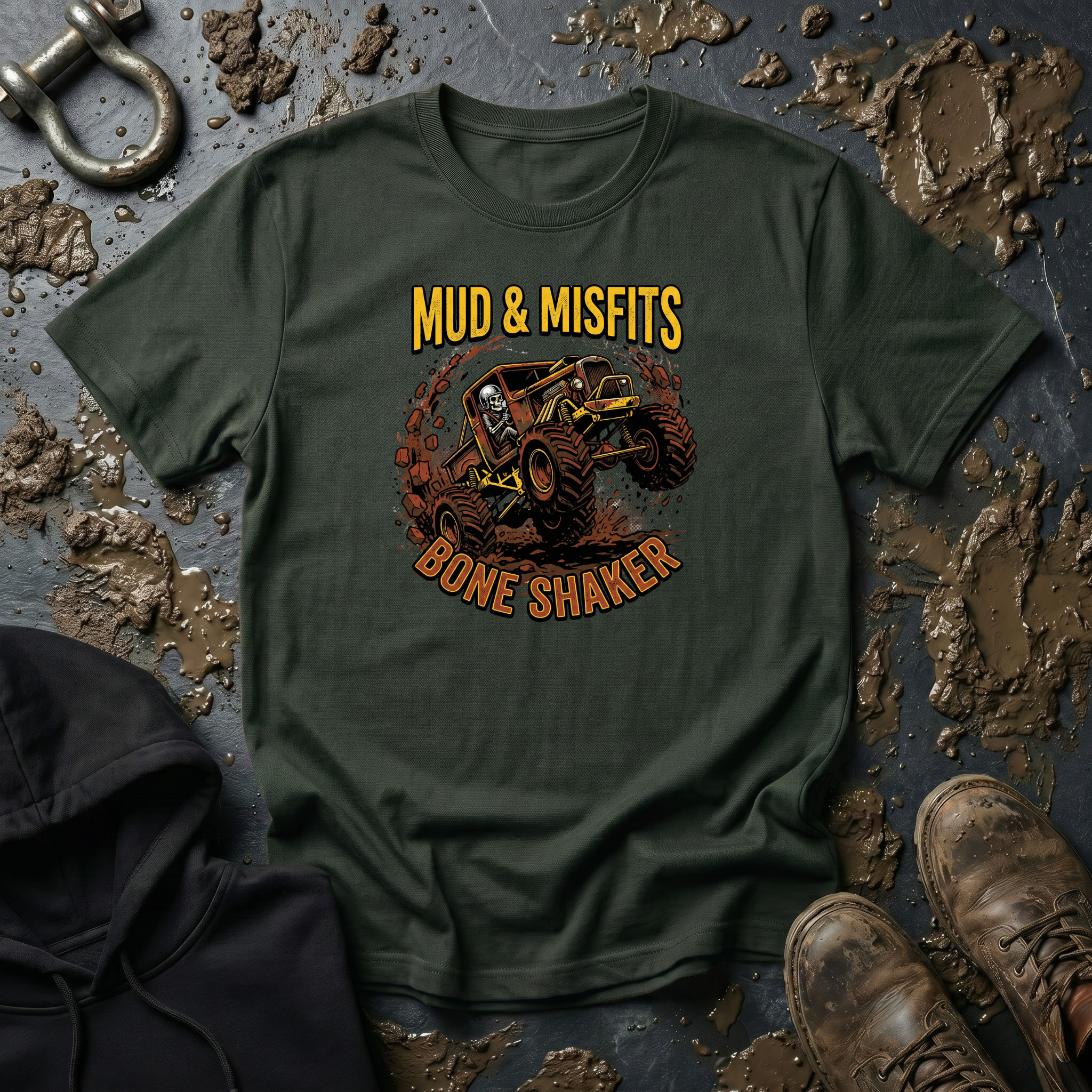 Mud & Misfits "Bone Shaker" Monster Truck T-shirt