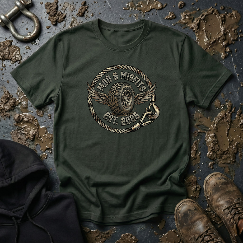Mud & Misfits Winged Wheel T-shirt