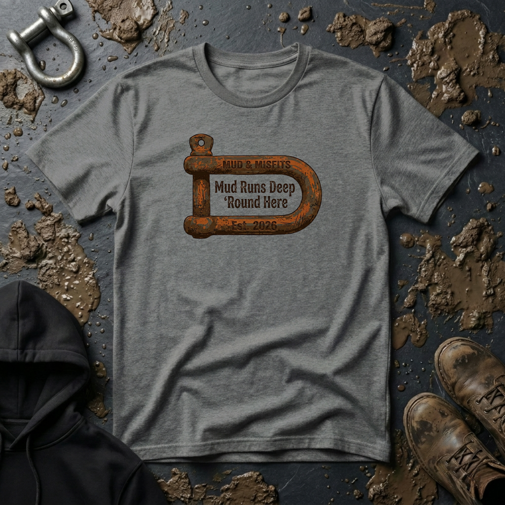 Mud & Misfits "Mud Runs Deep 'Round Here" Shackle T-shirt