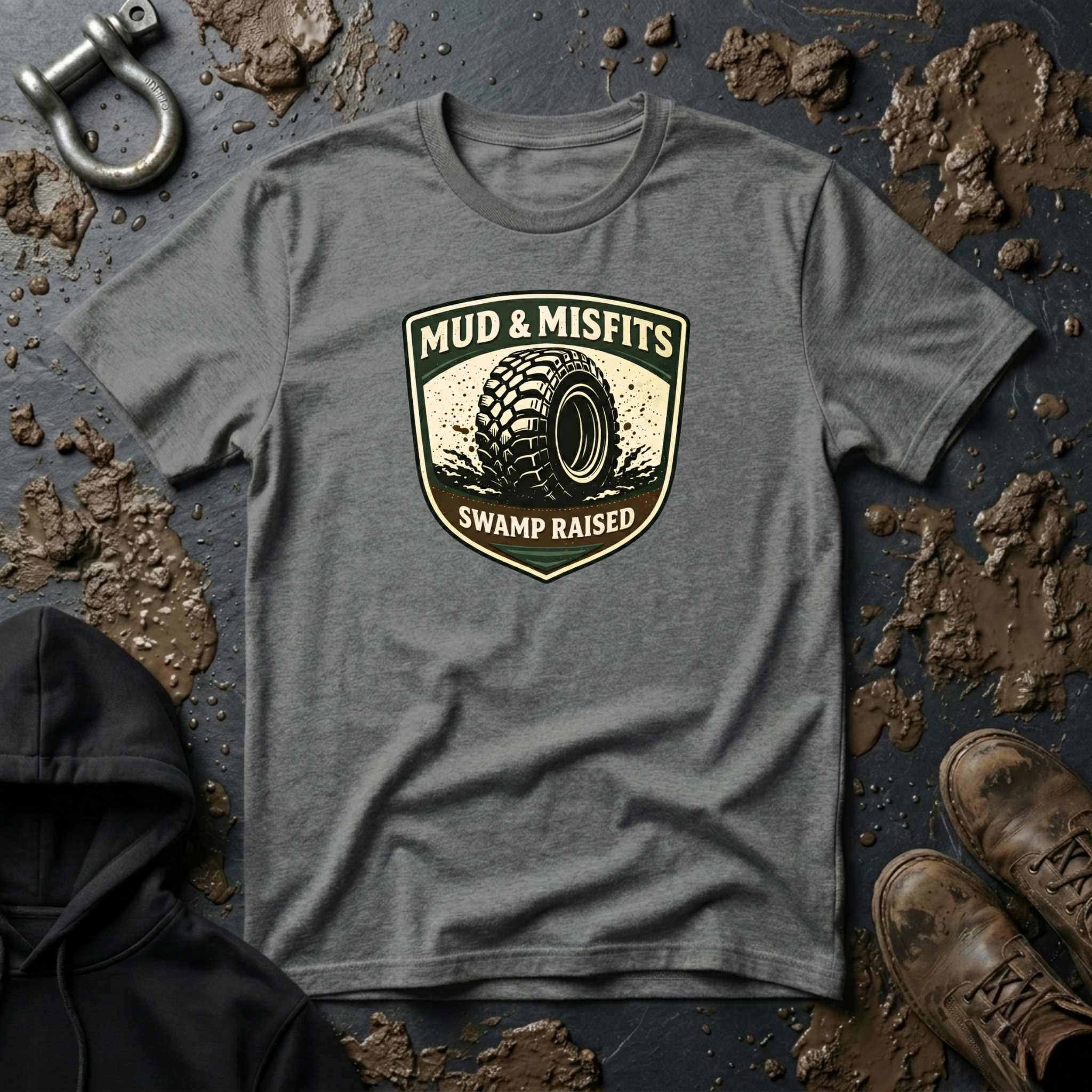 Mud & Misfits "Swamp Raised" Shield T-shirt
