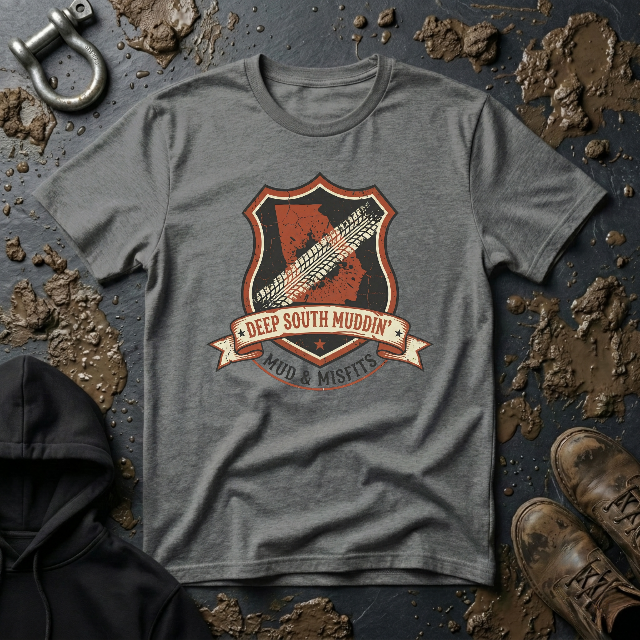Mud & Misfits GA State Badge "Deep South Muddin" T-shirt