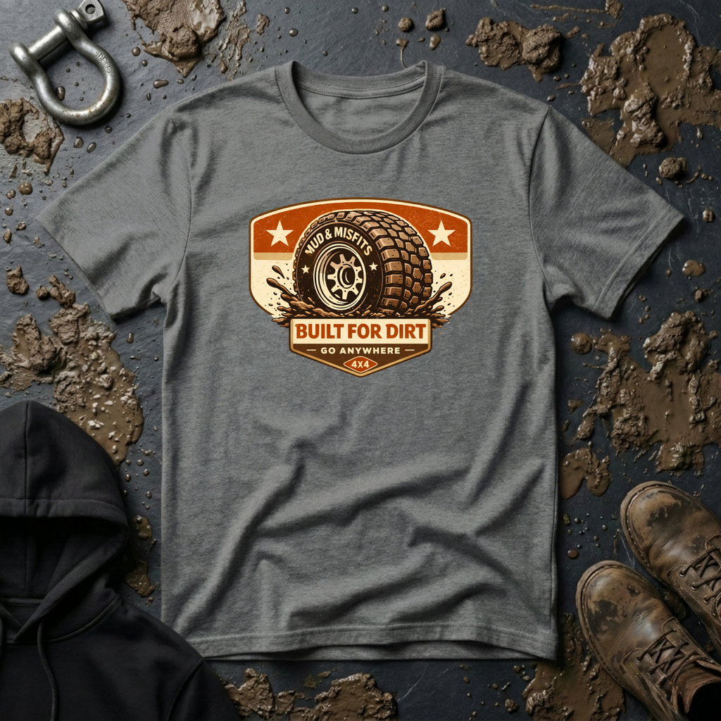 Mud & Misfits "Bulit For Dirt Go Anywhere" Garage Sign T-shirt