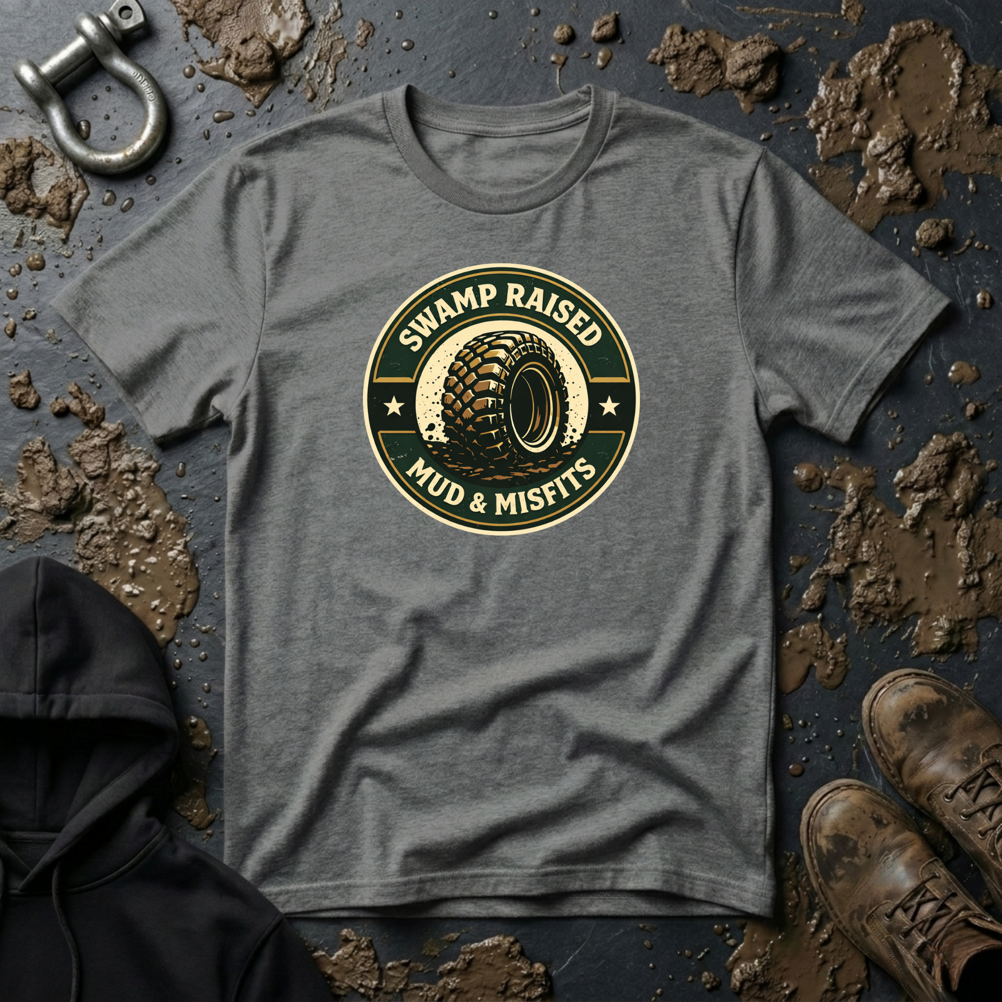 Mud & Misfits "Swamp Raised" Circle Badge T-shirt