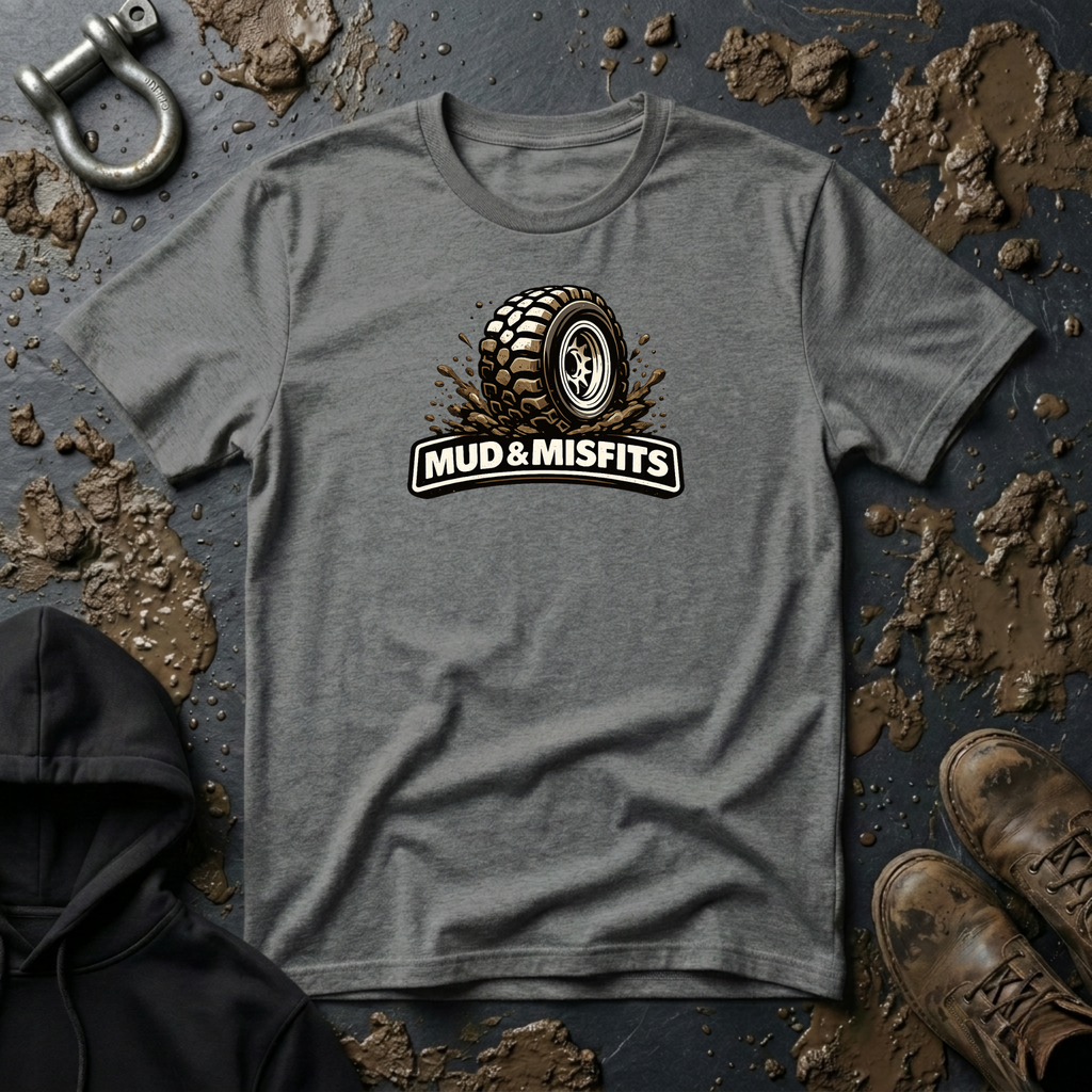 Mud & Misfits Banner Muddy Tire T-shirt