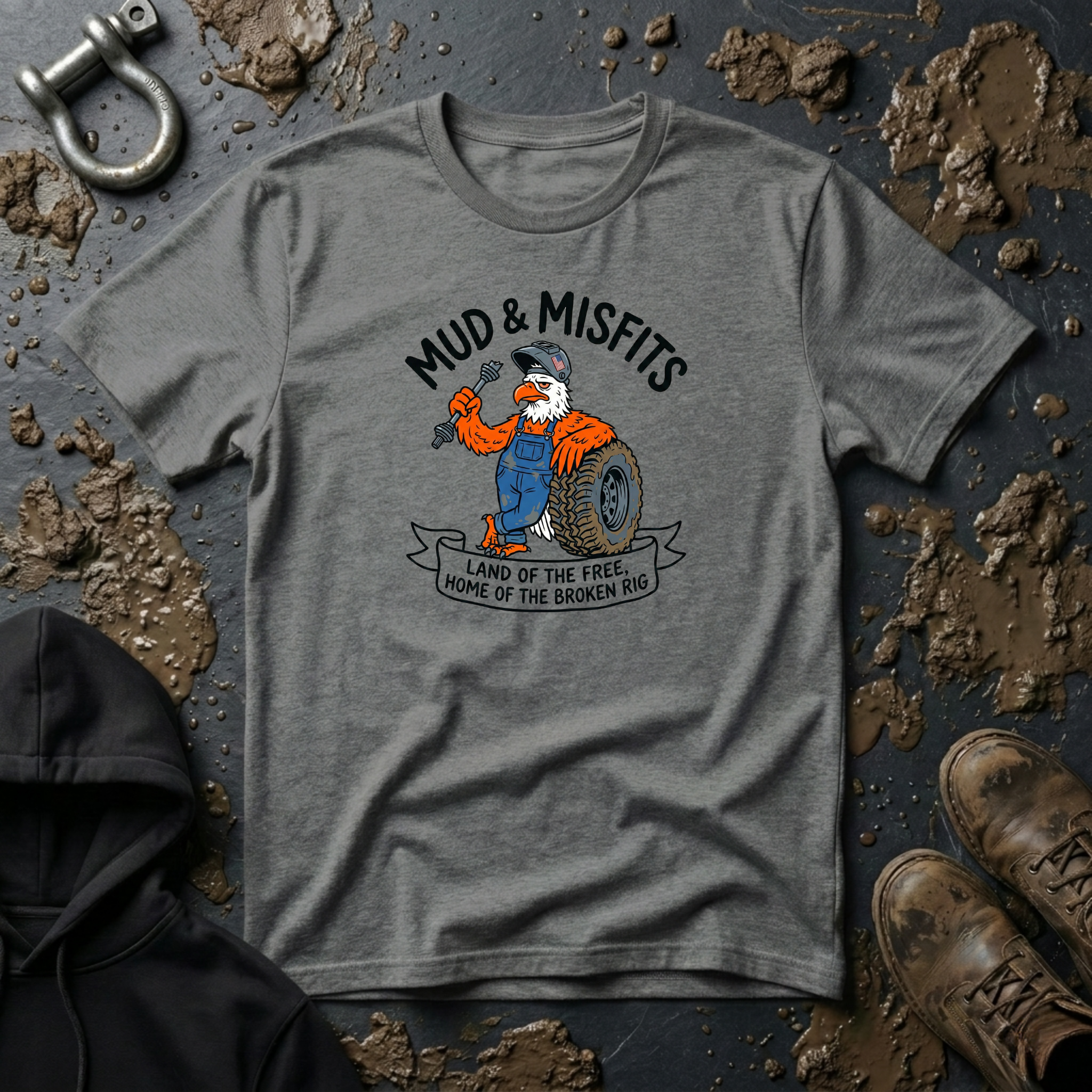 Mud & Misfits "Land Of the Free" Shop Eagle T-shirt