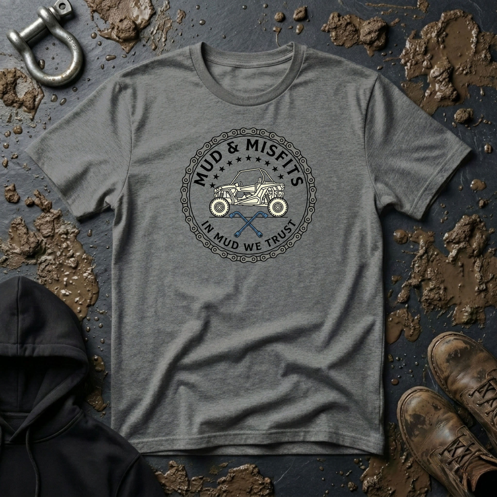 Mud & Misfits "In Mud We Trust" Roller Chain T-shirt