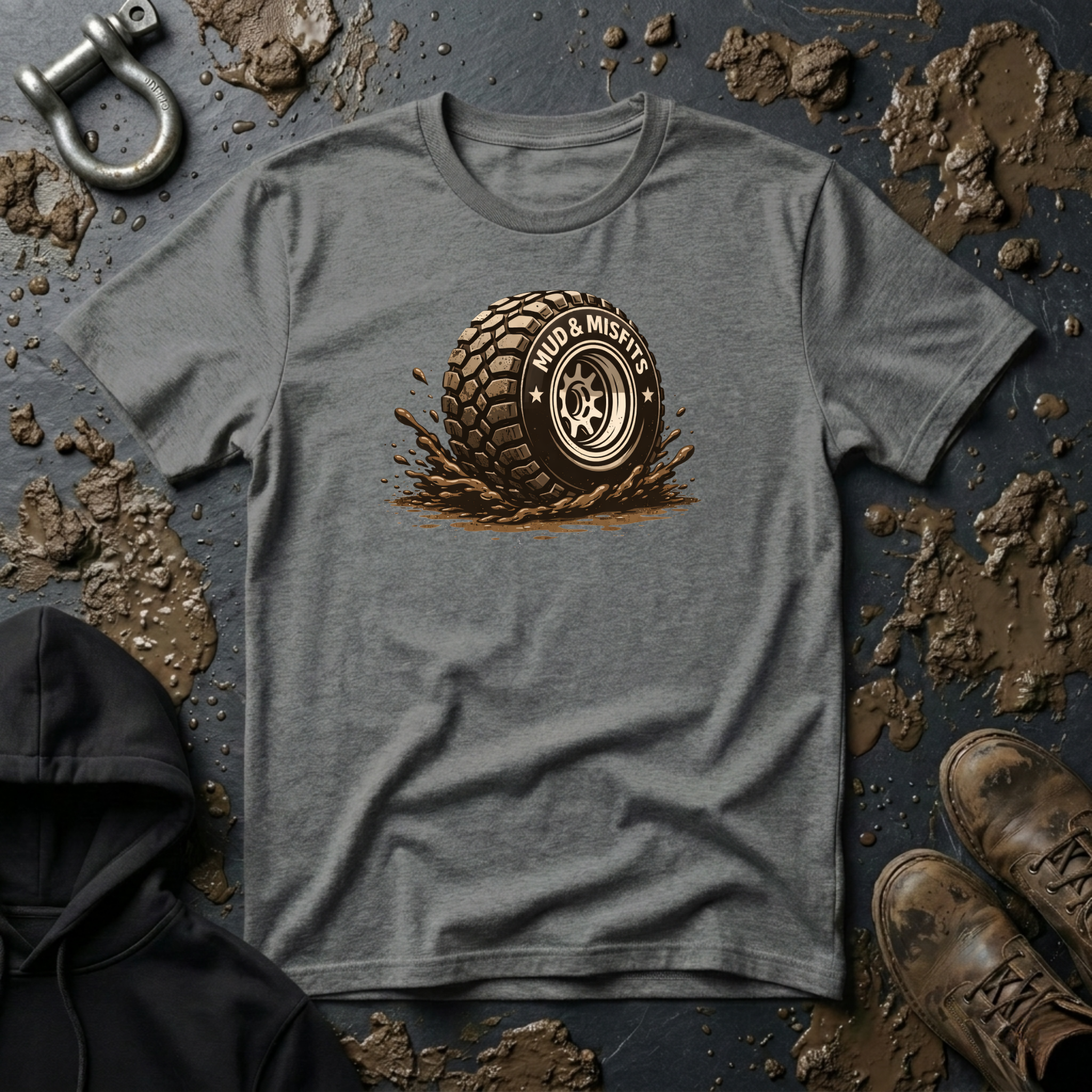 Mud & Misfits Muddy Tire T-shirt