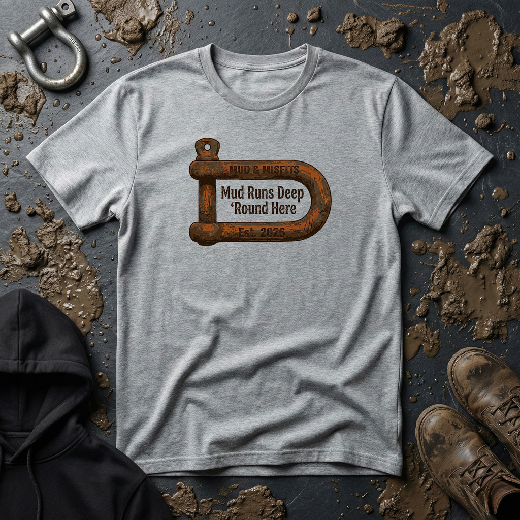 Mud & Misfits "Mud Runs Deep 'Round Here" Shackle T-shirt