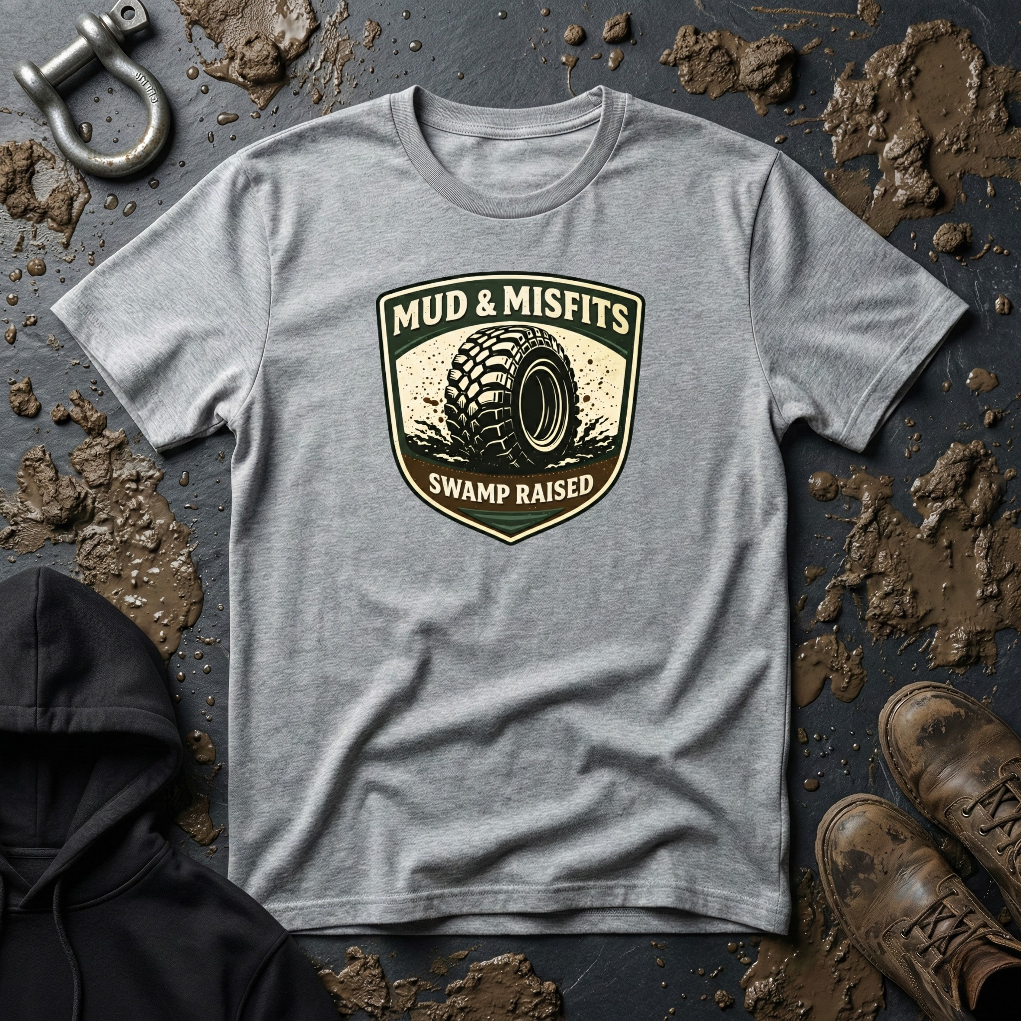Mud & Misfits "Swamp Raised" Shield T-shirt