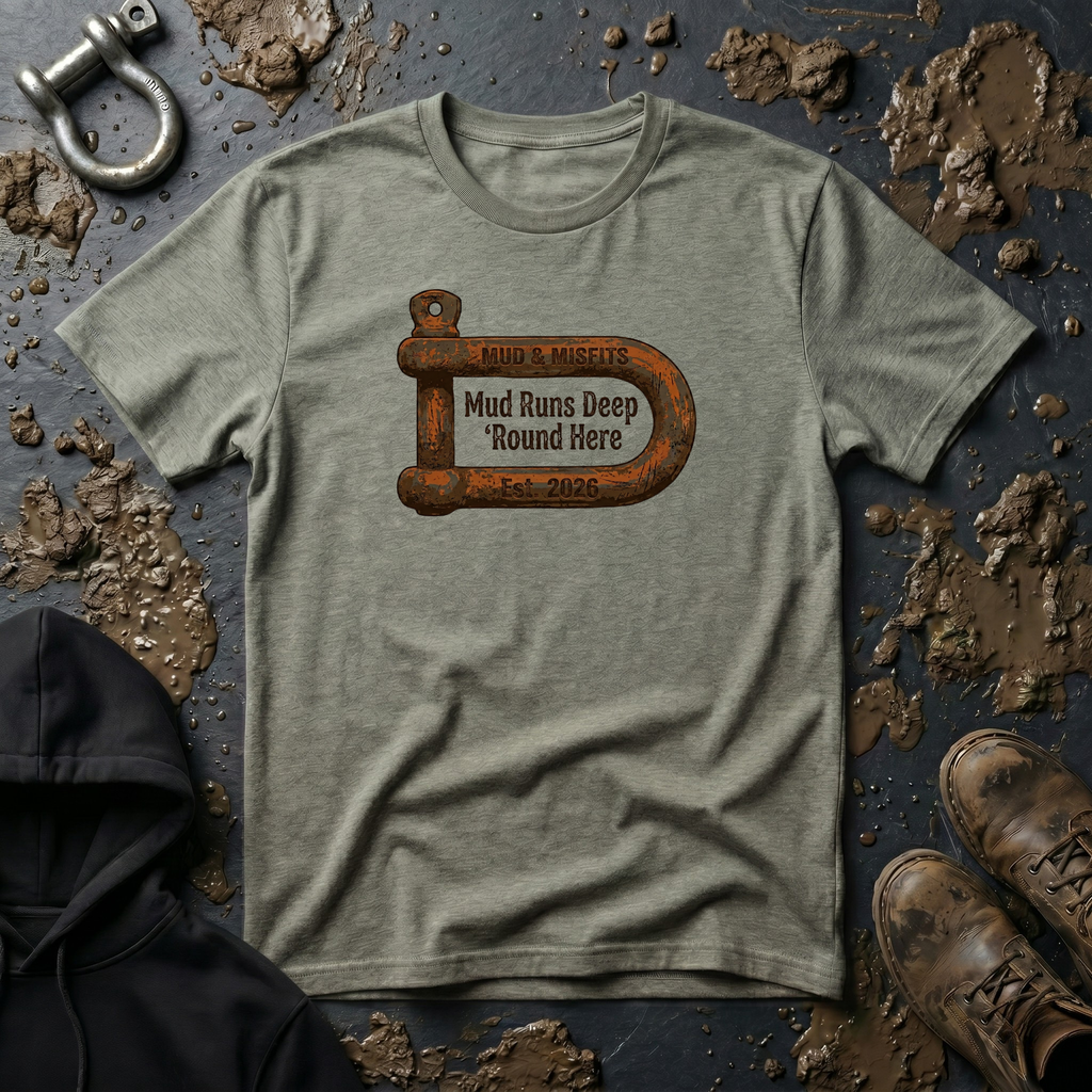 Mud & Misfits "Mud Runs Deep 'Round Here" Shackle T-shirt