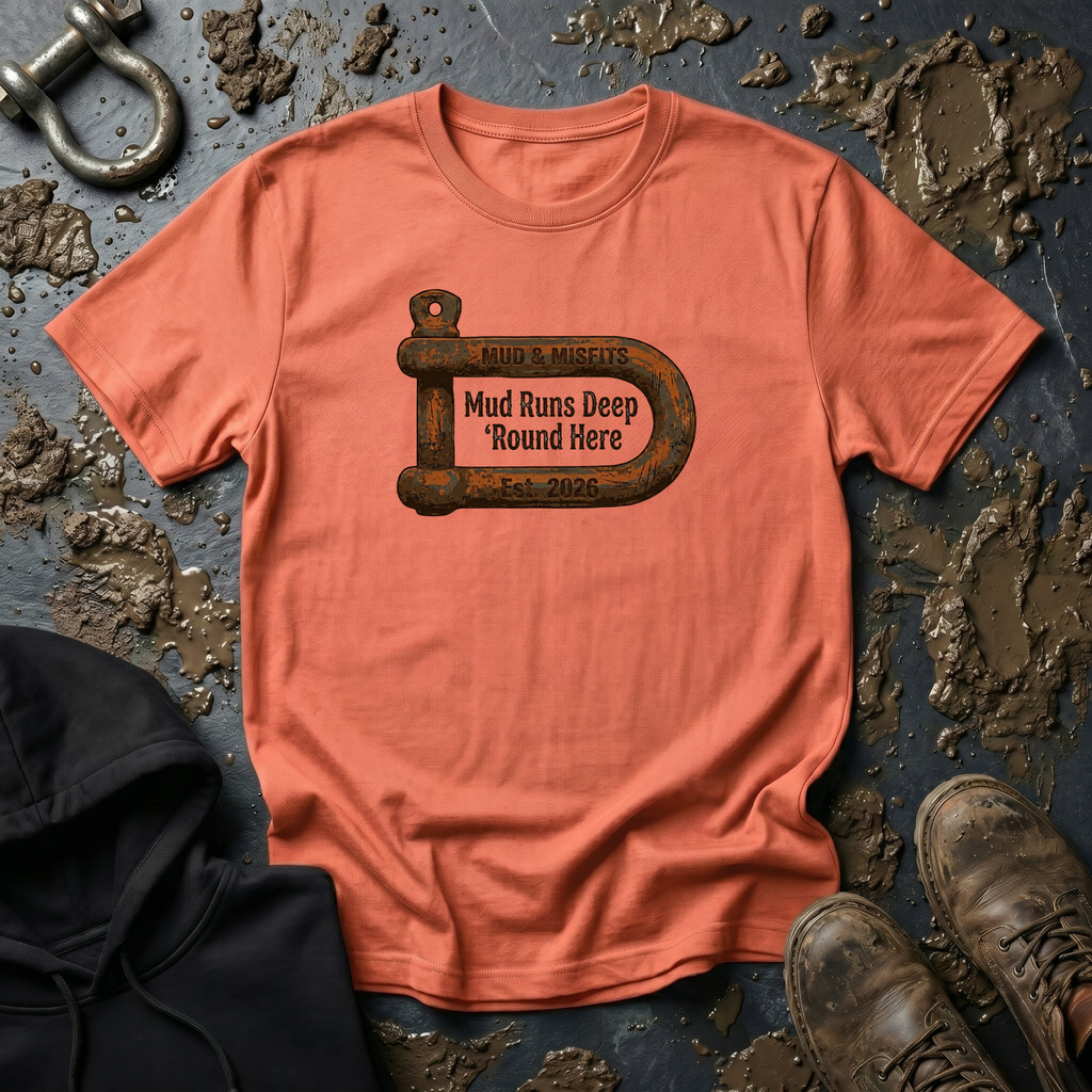 Mud & Misfits "Mud Runs Deep 'Round Here" Shackle T-shirt