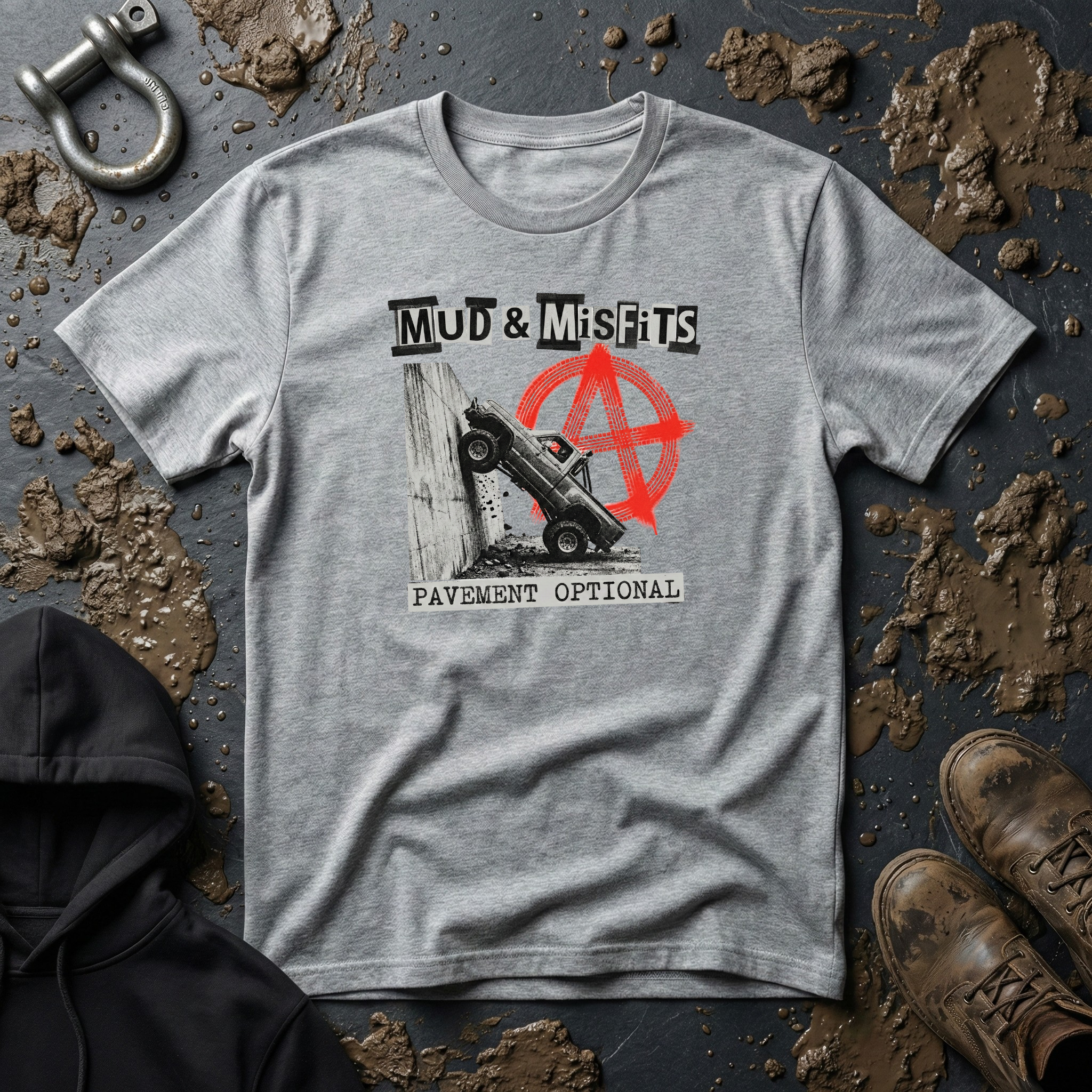 Mud & Misfits "Pavement Optional" Anarchy T-shirt