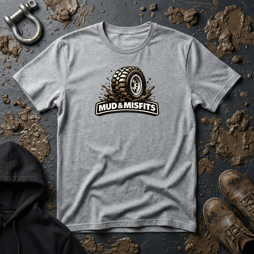 Mud & Misfits Banner Muddy Tire T-shirt