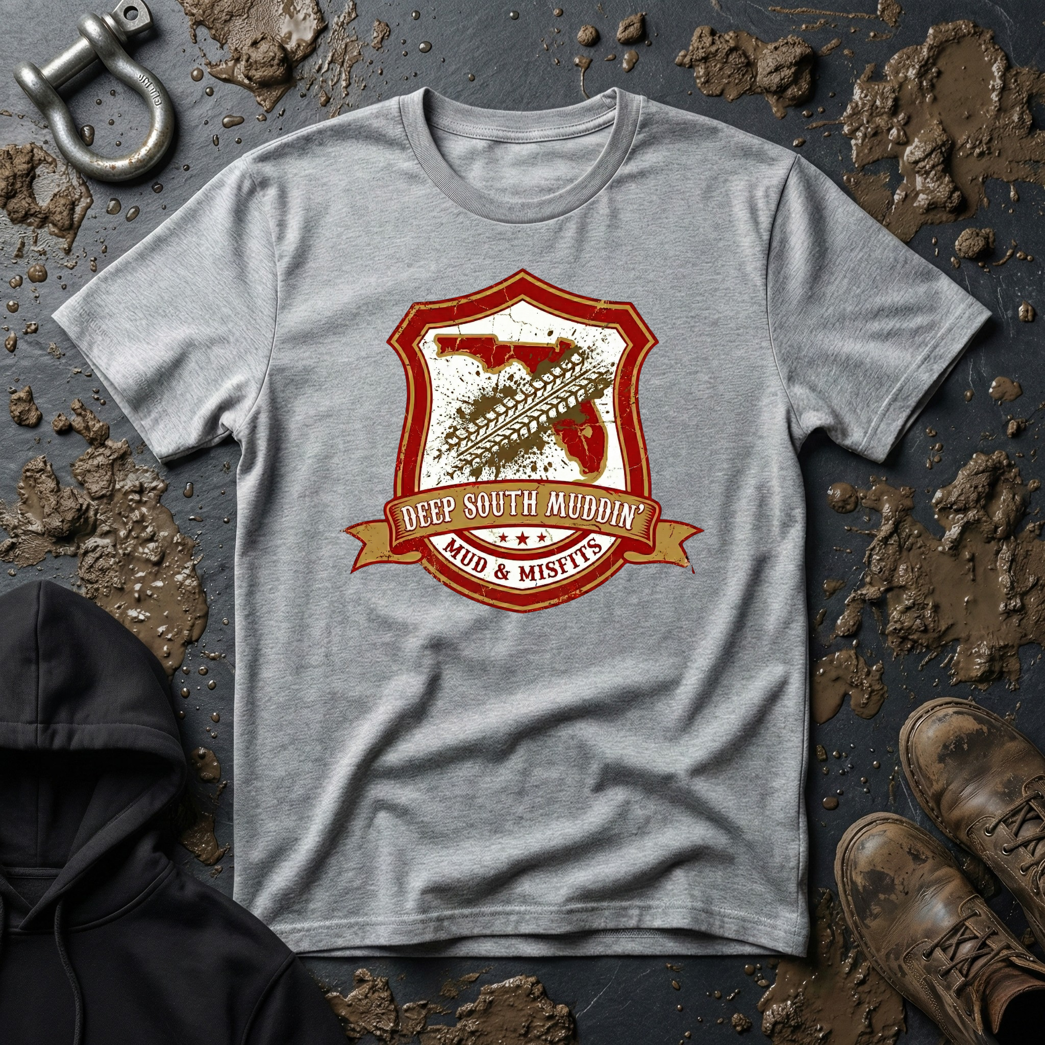 Mud & Misfits FL State Badge "Deep South Muddin" T-Shirt