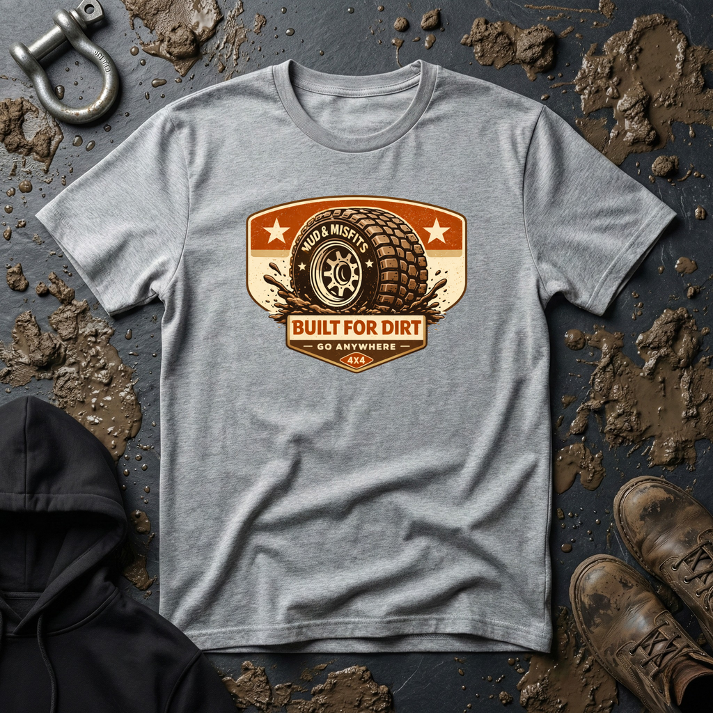 Mud & Misfits "Bulit For Dirt Go Anywhere" Garage Sign T-shirt