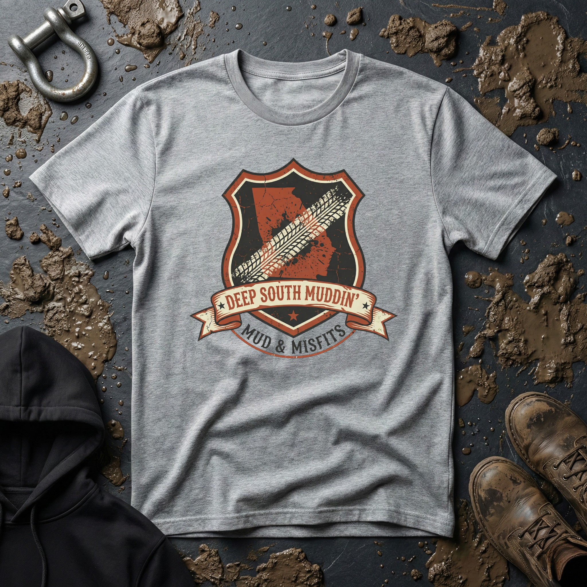 Mud & Misfits GA State Badge "Deep South Muddin" T-shirt