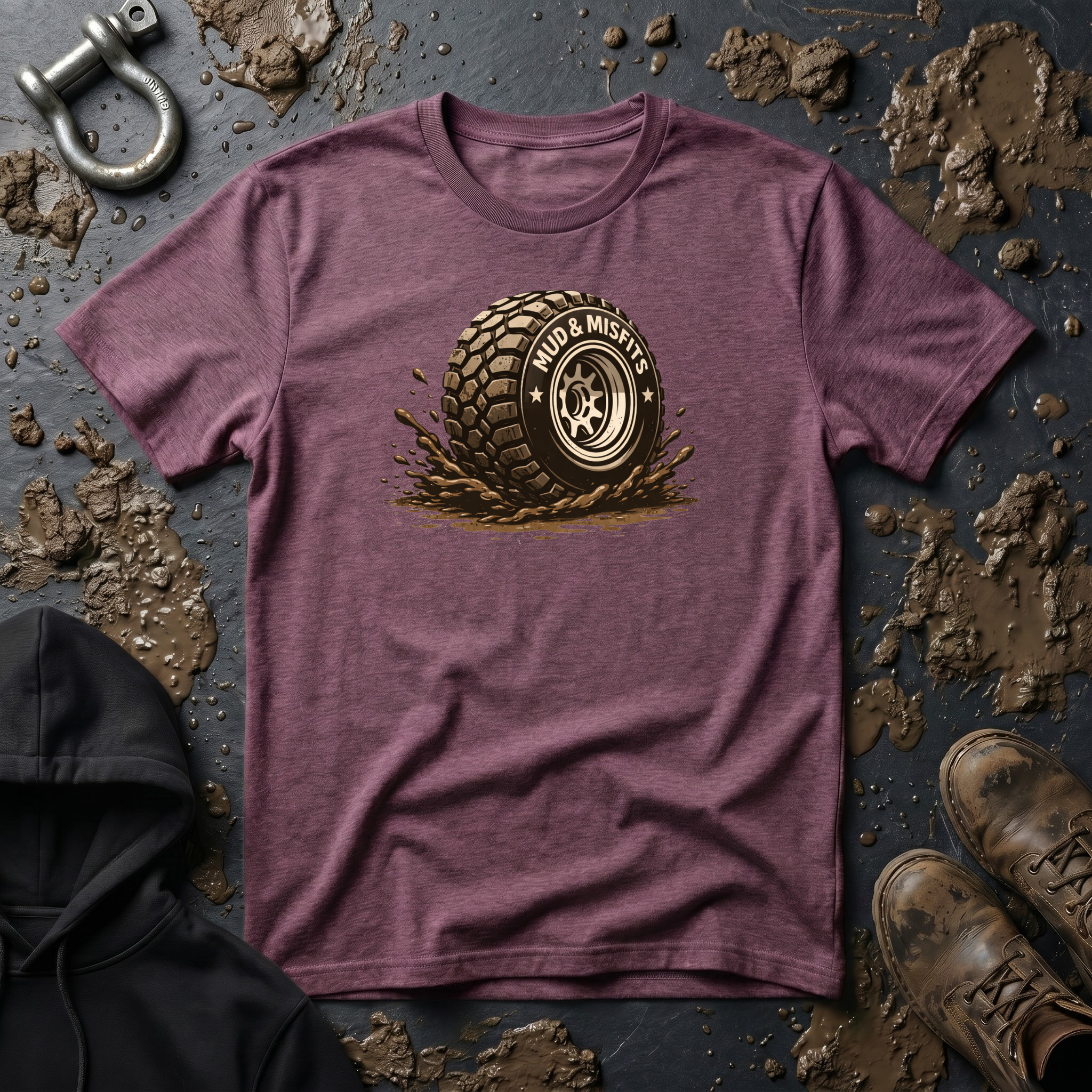 Mud & Misfits Muddy Tire T-shirt