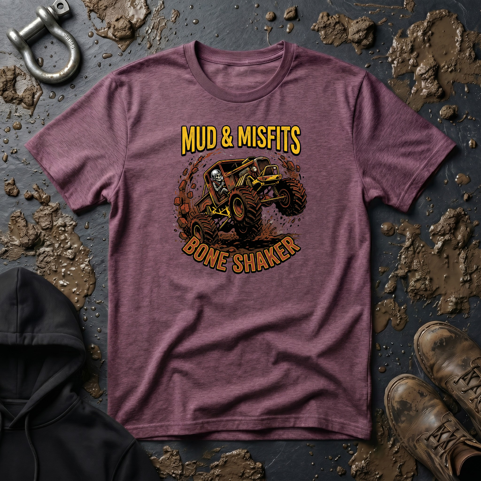 Mud & Misfits "Bone Shaker" Monster Truck T-shirt