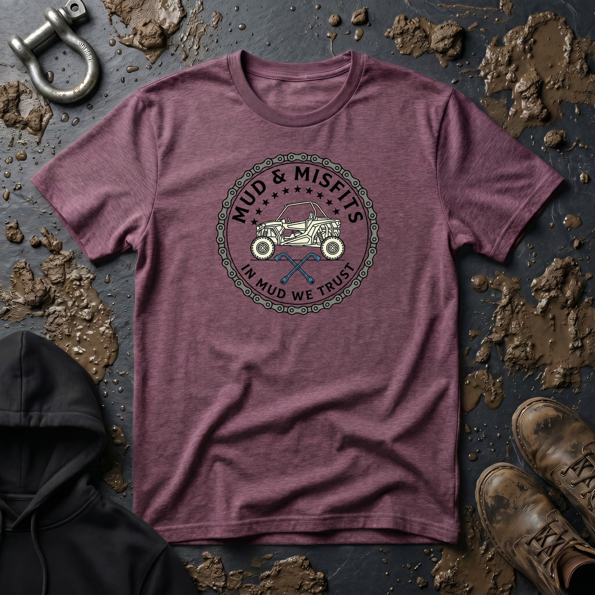 Mud & Misfits "In Mud We Trust" Roller Chain T-shirt