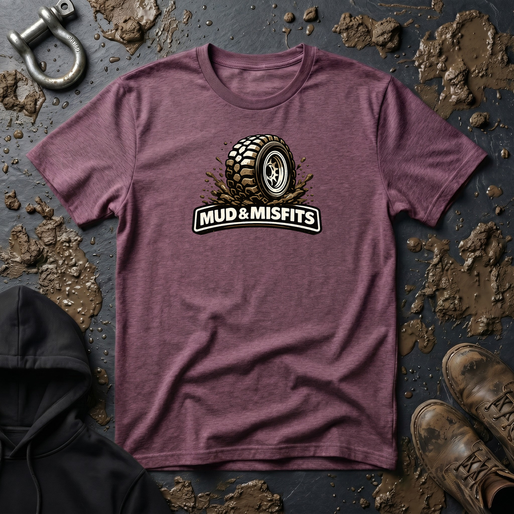Mud & Misfits Banner Muddy Tire T-shirt