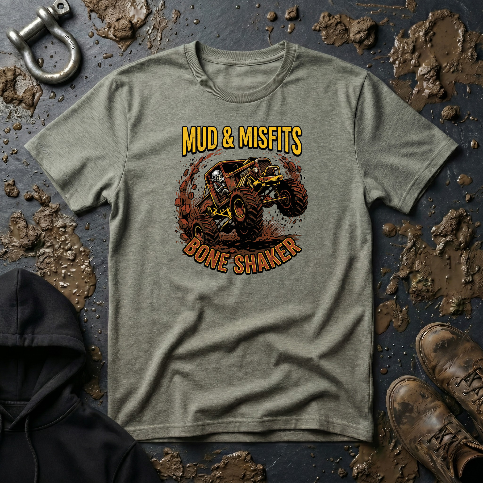 Mud & Misfits "Bone Shaker" Monster Truck T-shirt