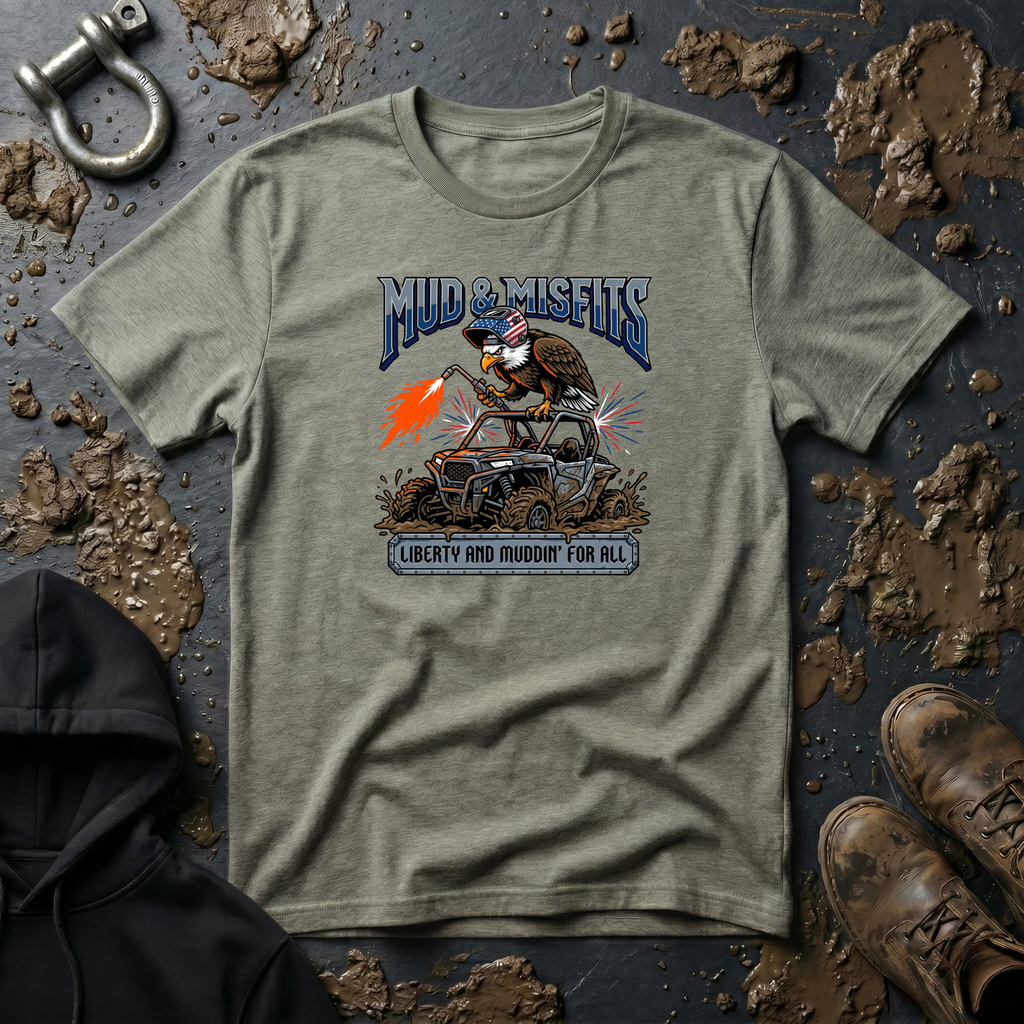 Mud & Misfits "Liberty and Muddin' For All" Shop Eagle T-shirt