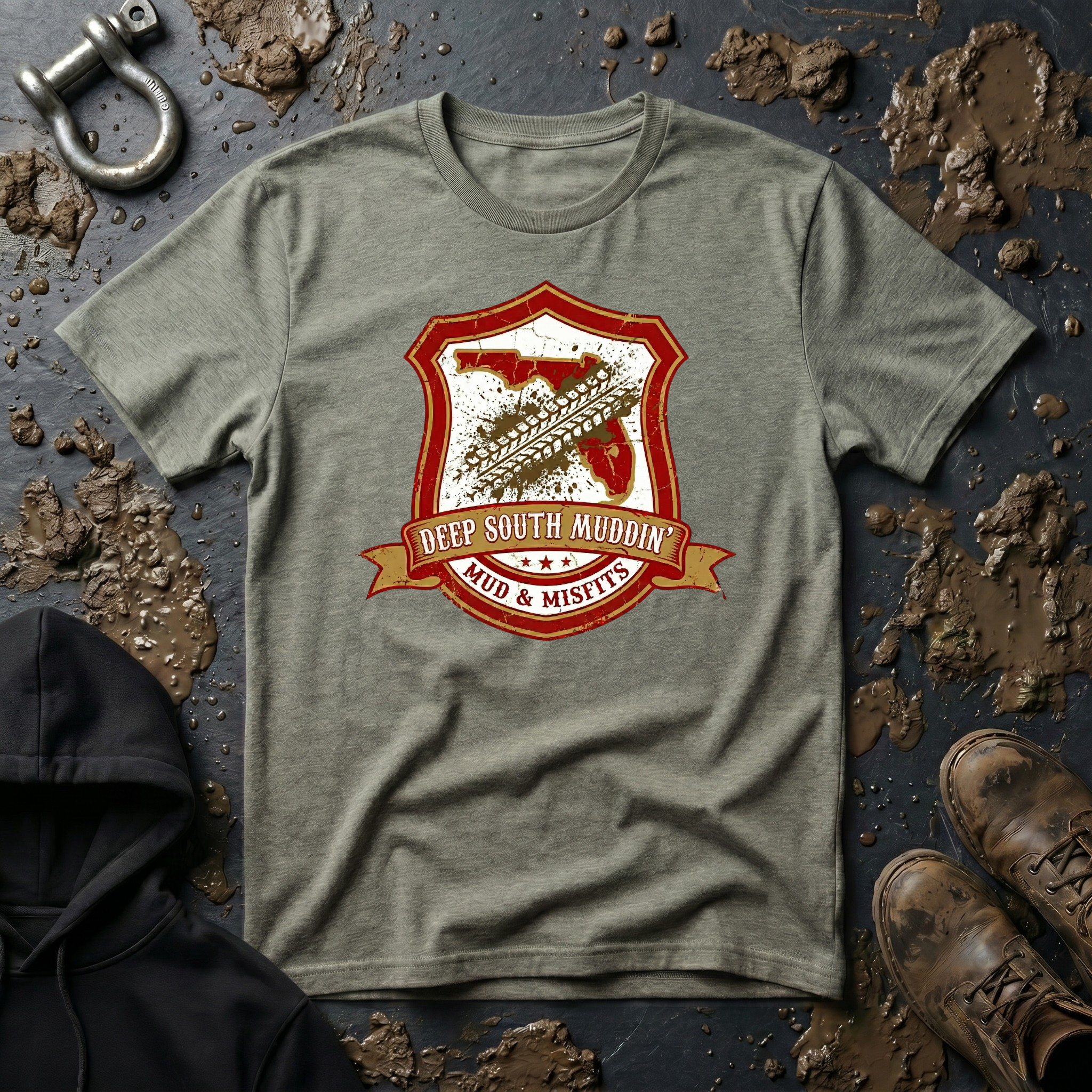 Mud & Misfits FL State Badge "Deep South Muddin" T-Shirt