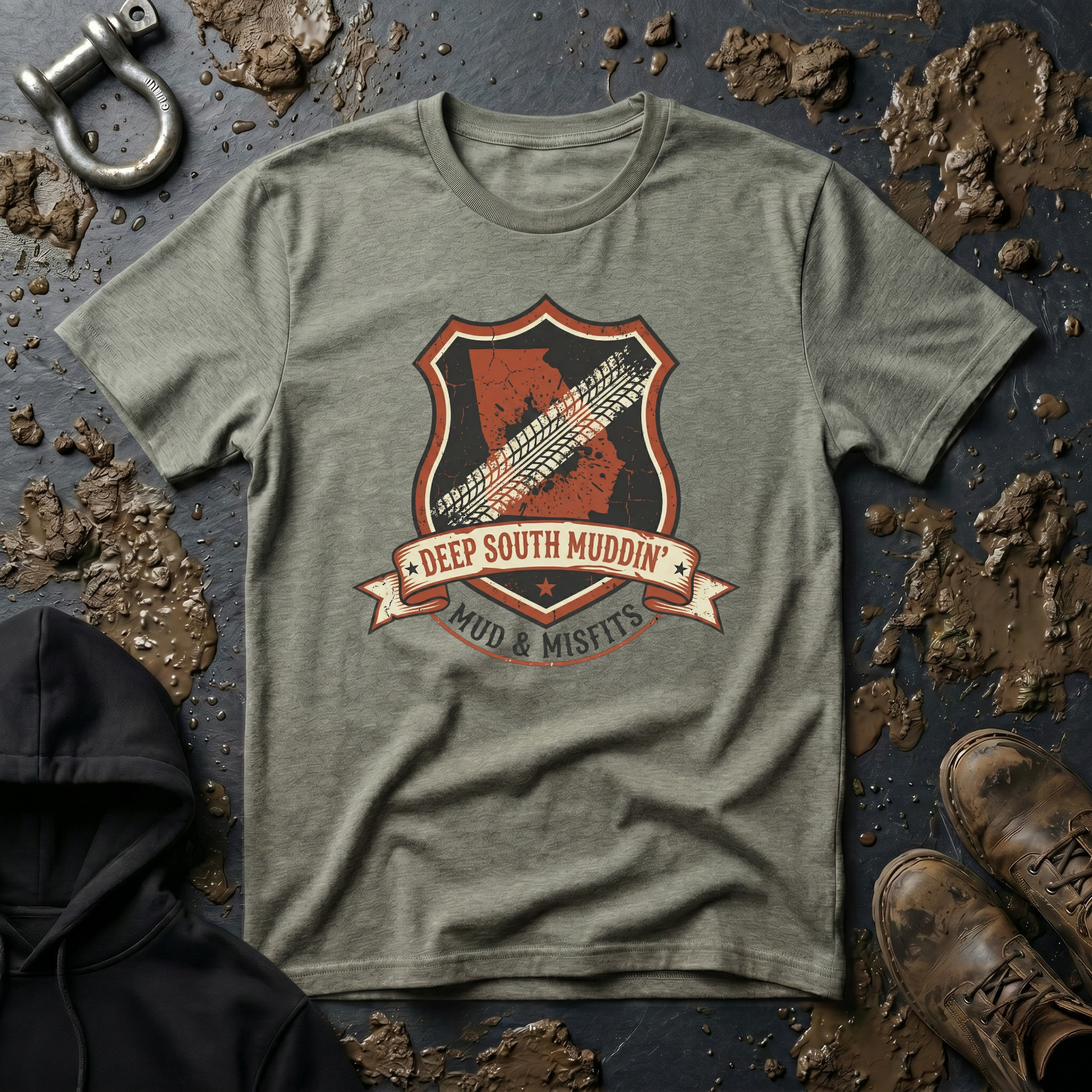 Mud & Misfits GA State Badge "Deep South Muddin" T-shirt