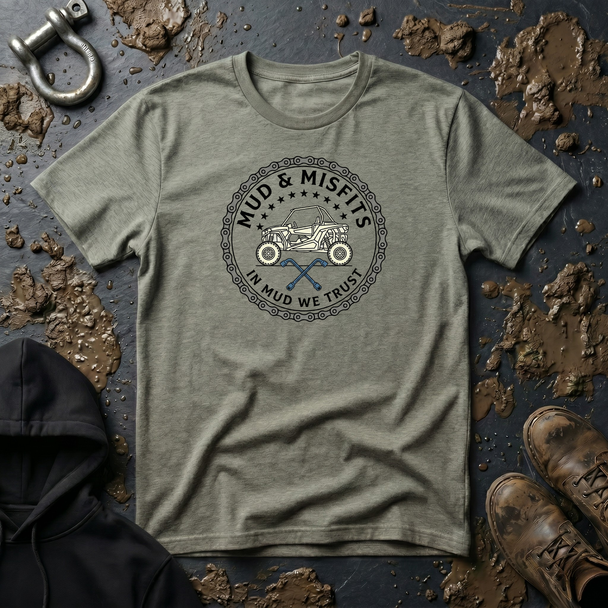 Mud & Misfits "In Mud We Trust" Roller Chain T-shirt