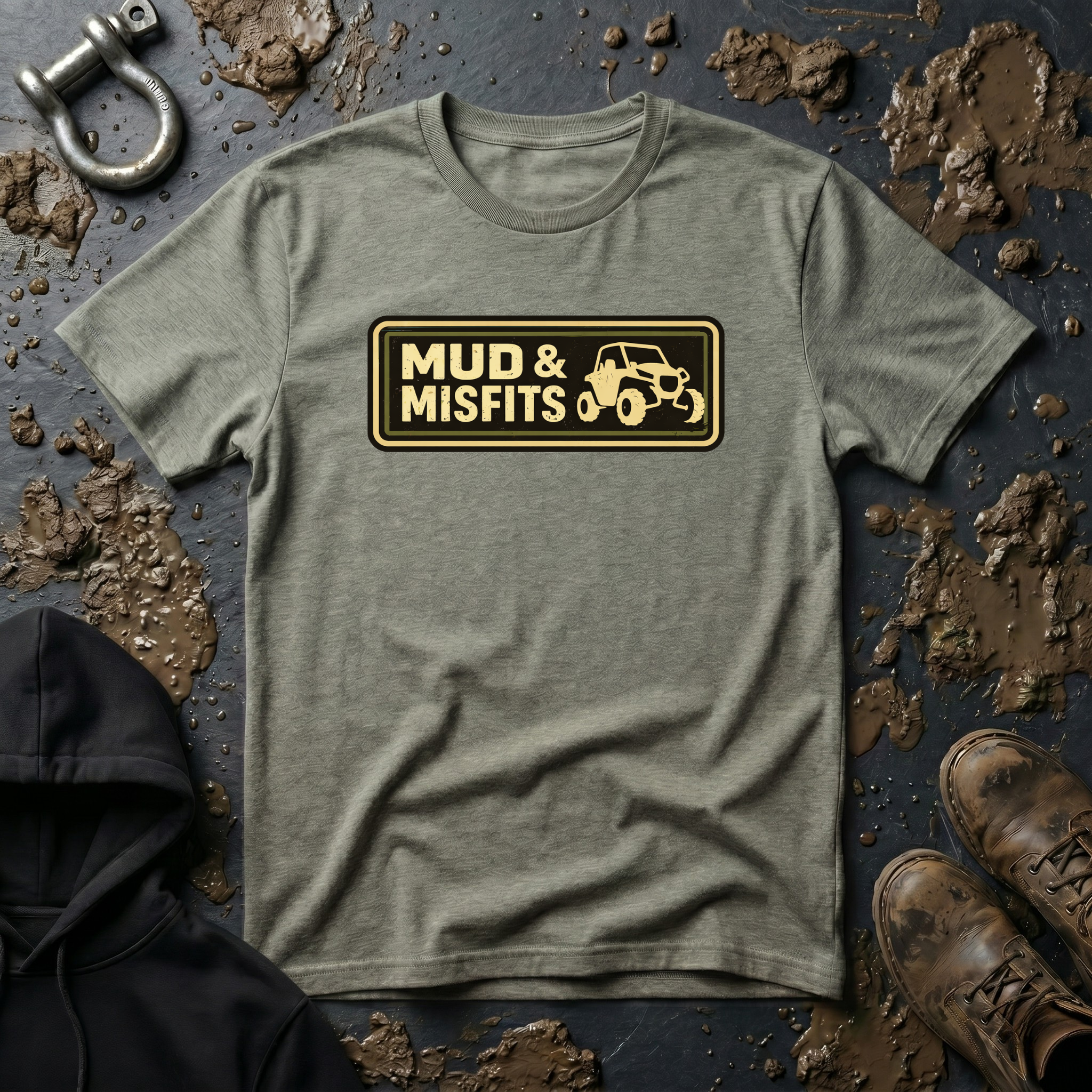 Mud & Misfits Dark Horizontal Patch T-shirt