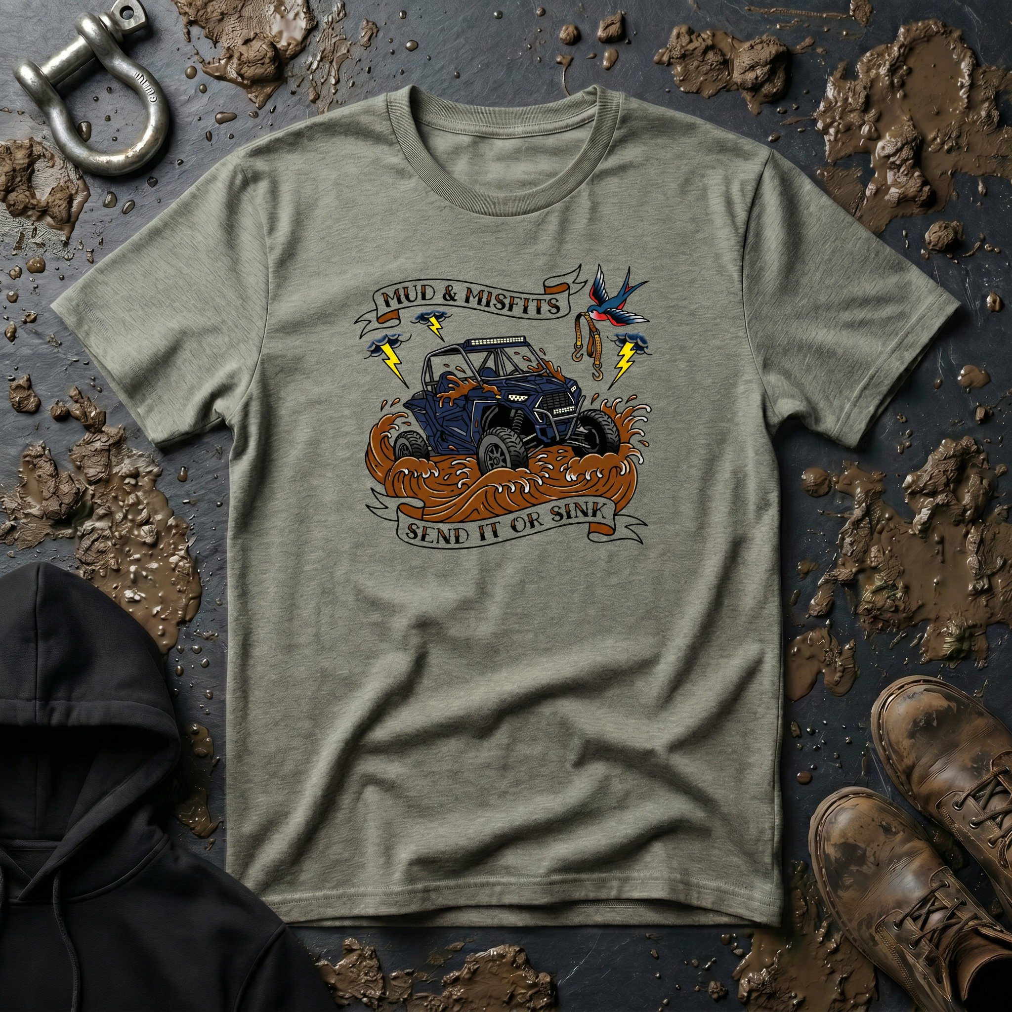 Mud & Misfits "Send it or Sink" UTV Tattoo T-shirt