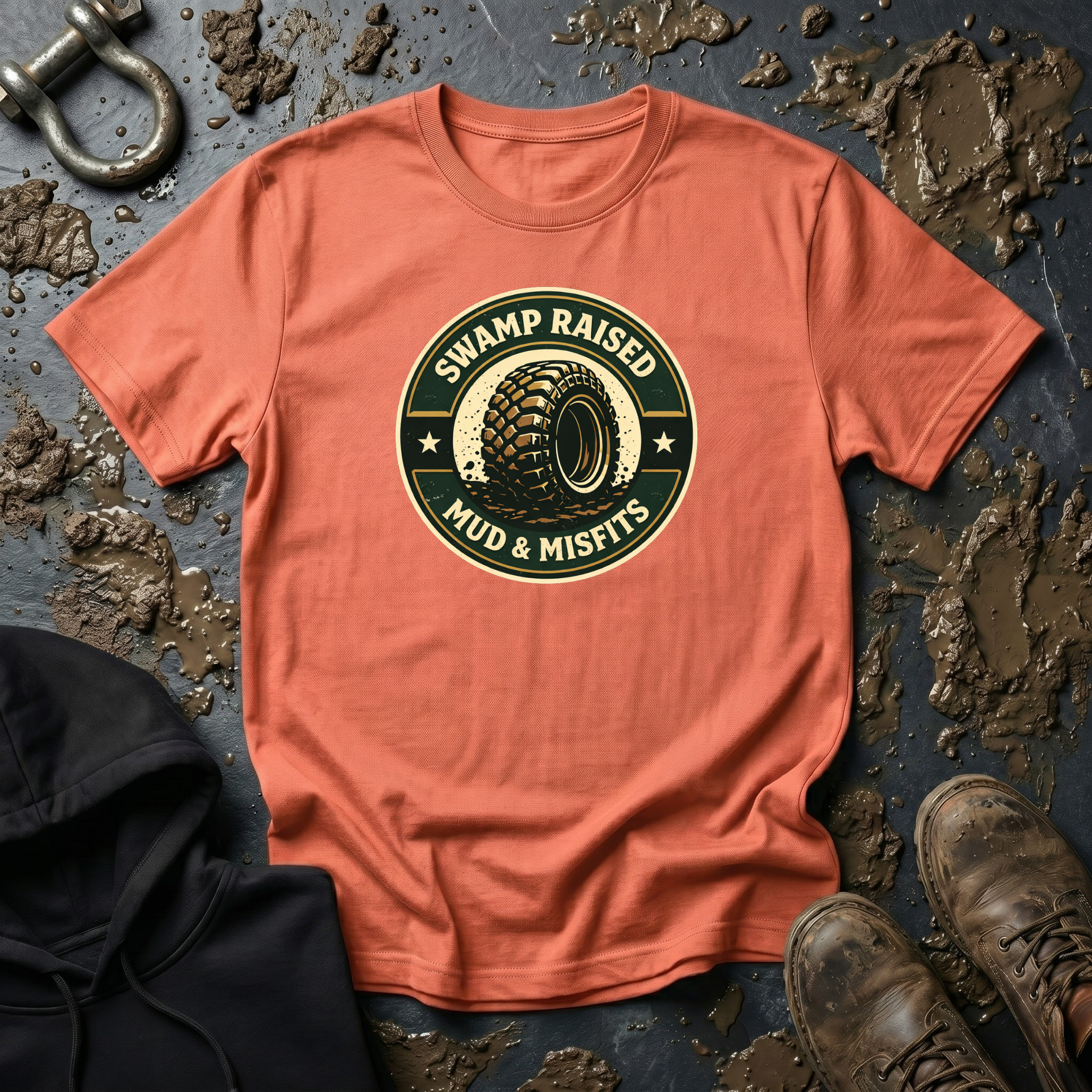 Mud & Misfits "Swamp Raised" Circle Badge T-shirt