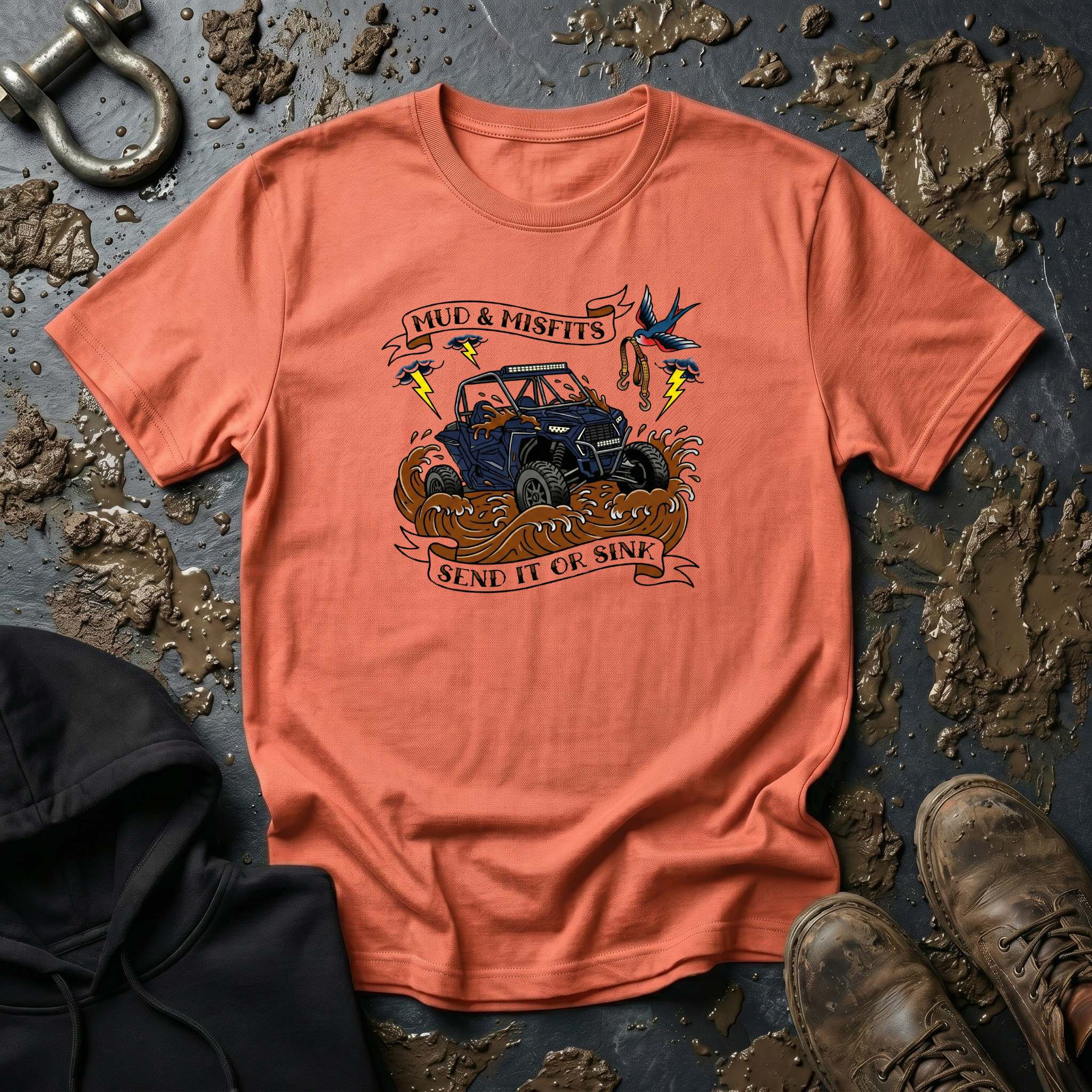 Mud & Misfits "Send it or Sink" UTV Tattoo T-shirt