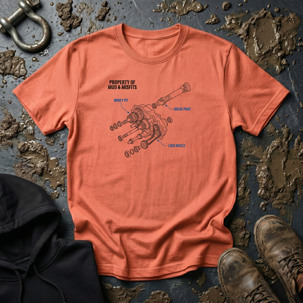 Mud & Misfits Transfer Case Diagram T-shirt