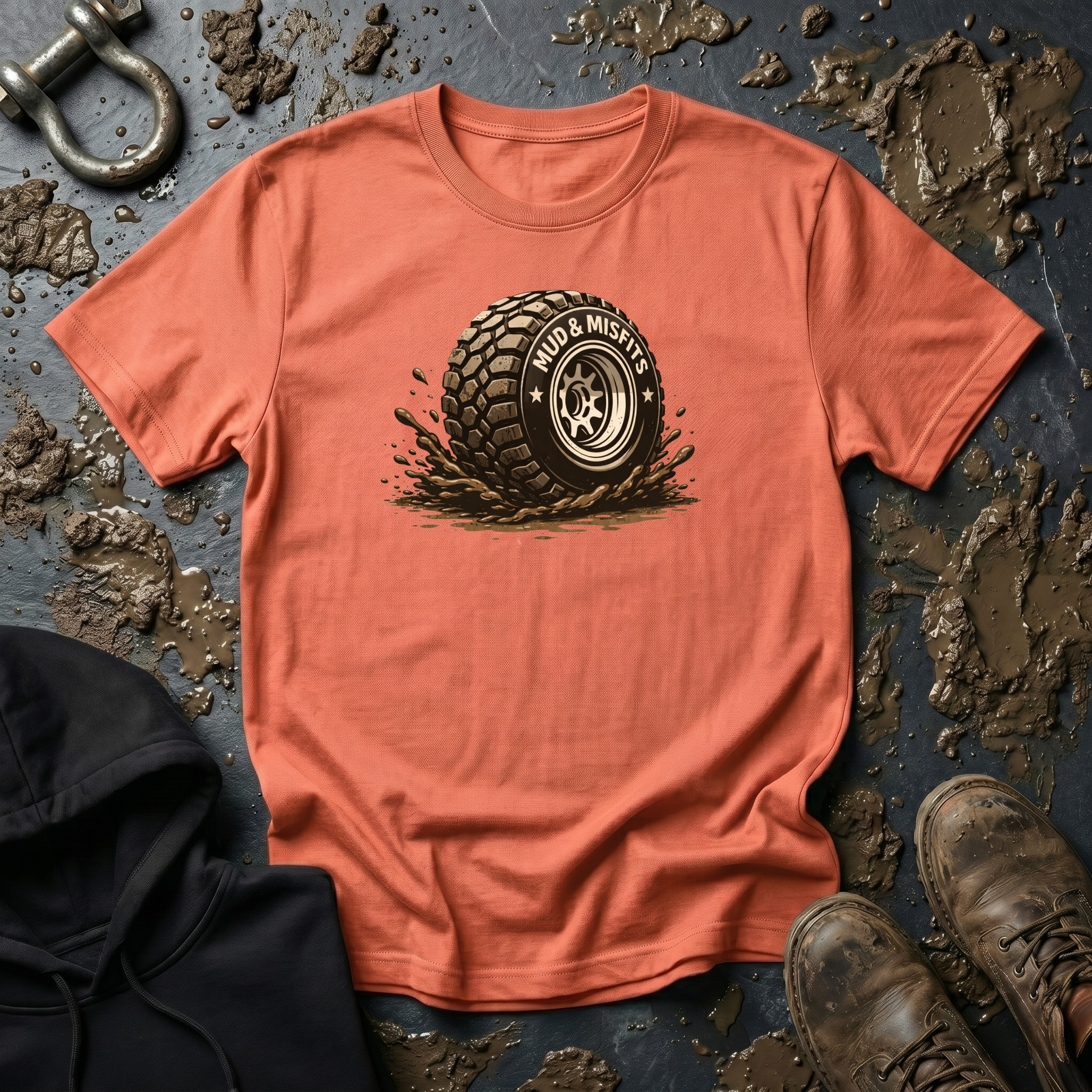 Mud & Misfits Muddy Tire T-shirt